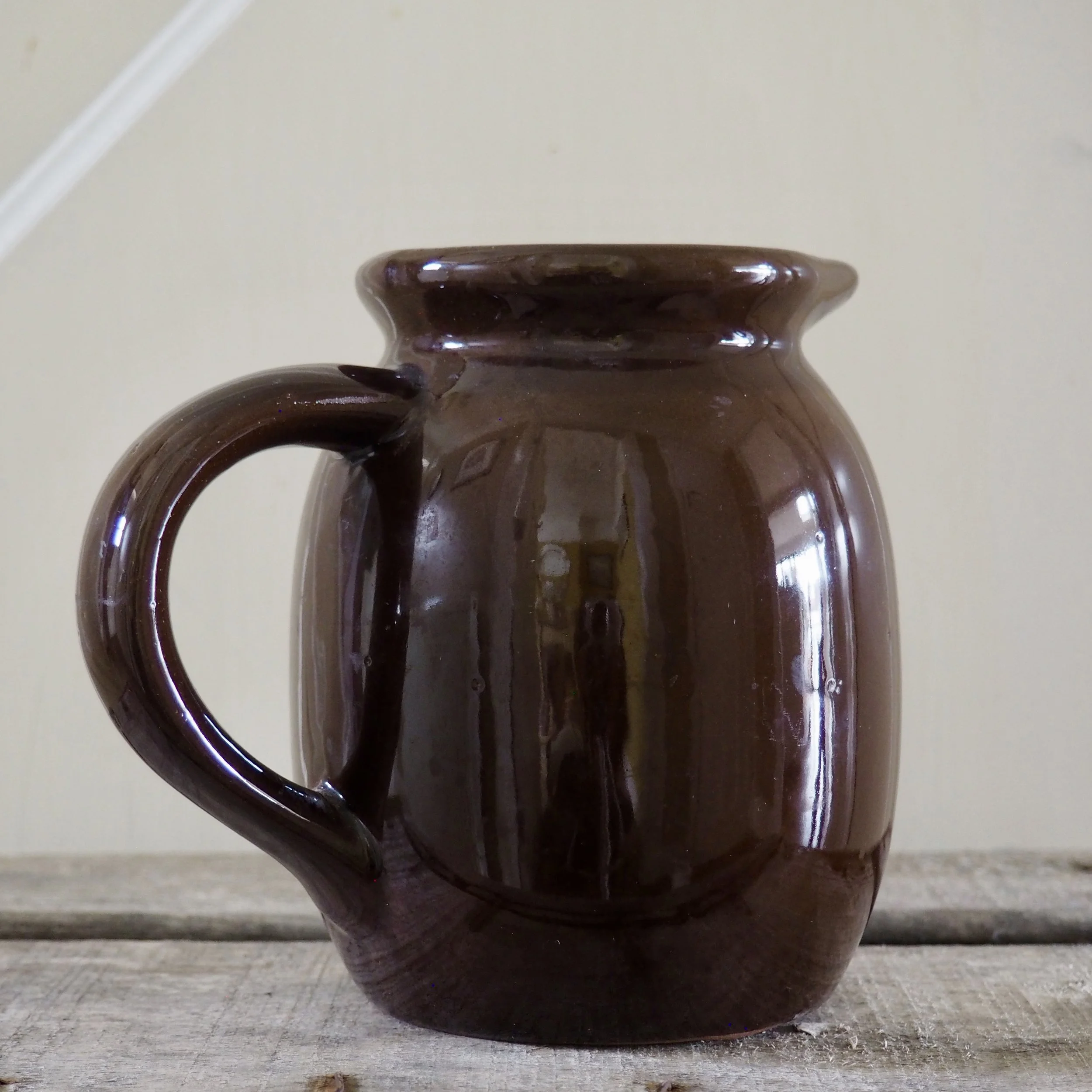 brown stoneware vintage jug