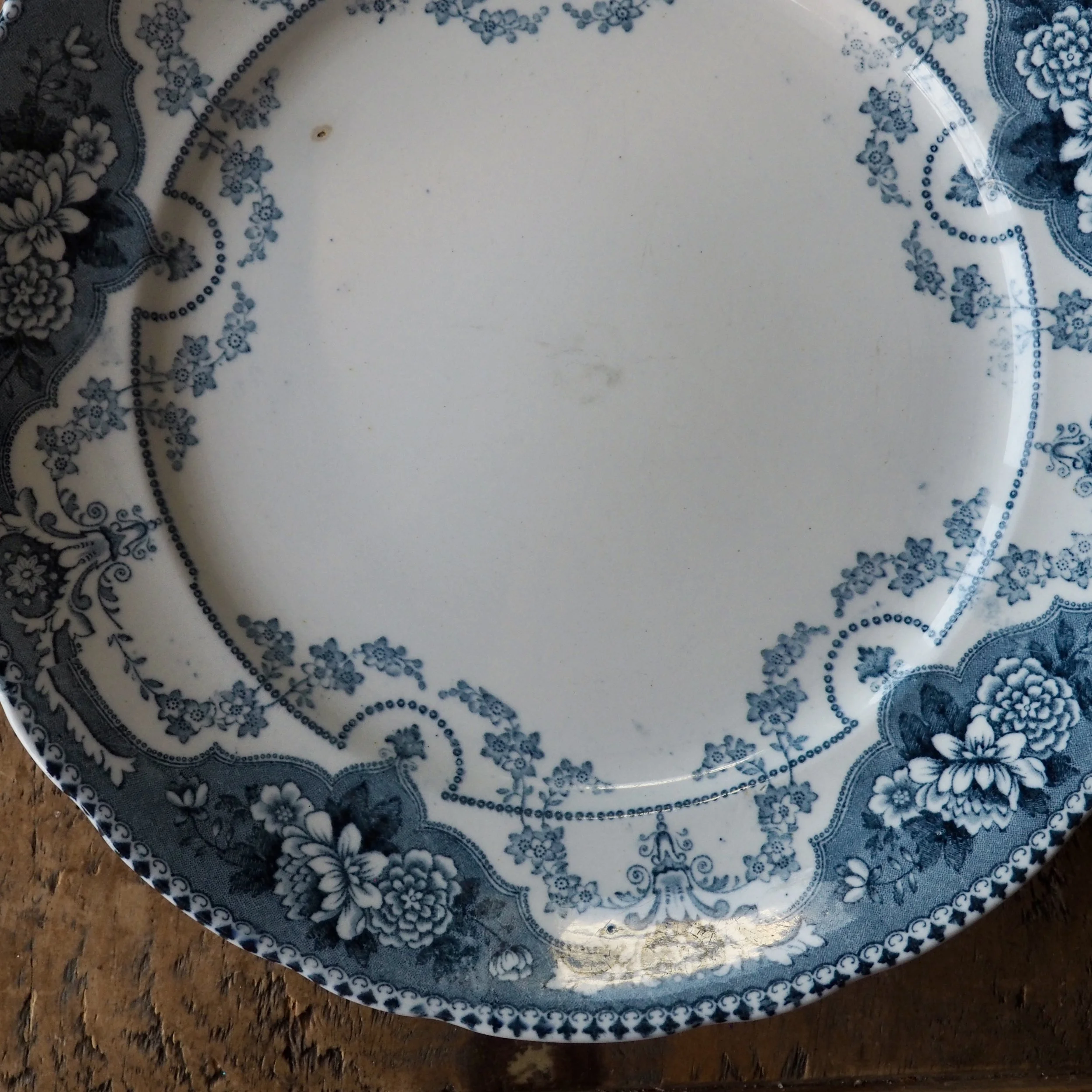 Argyle pattern dinner plate by F & sons Burslem