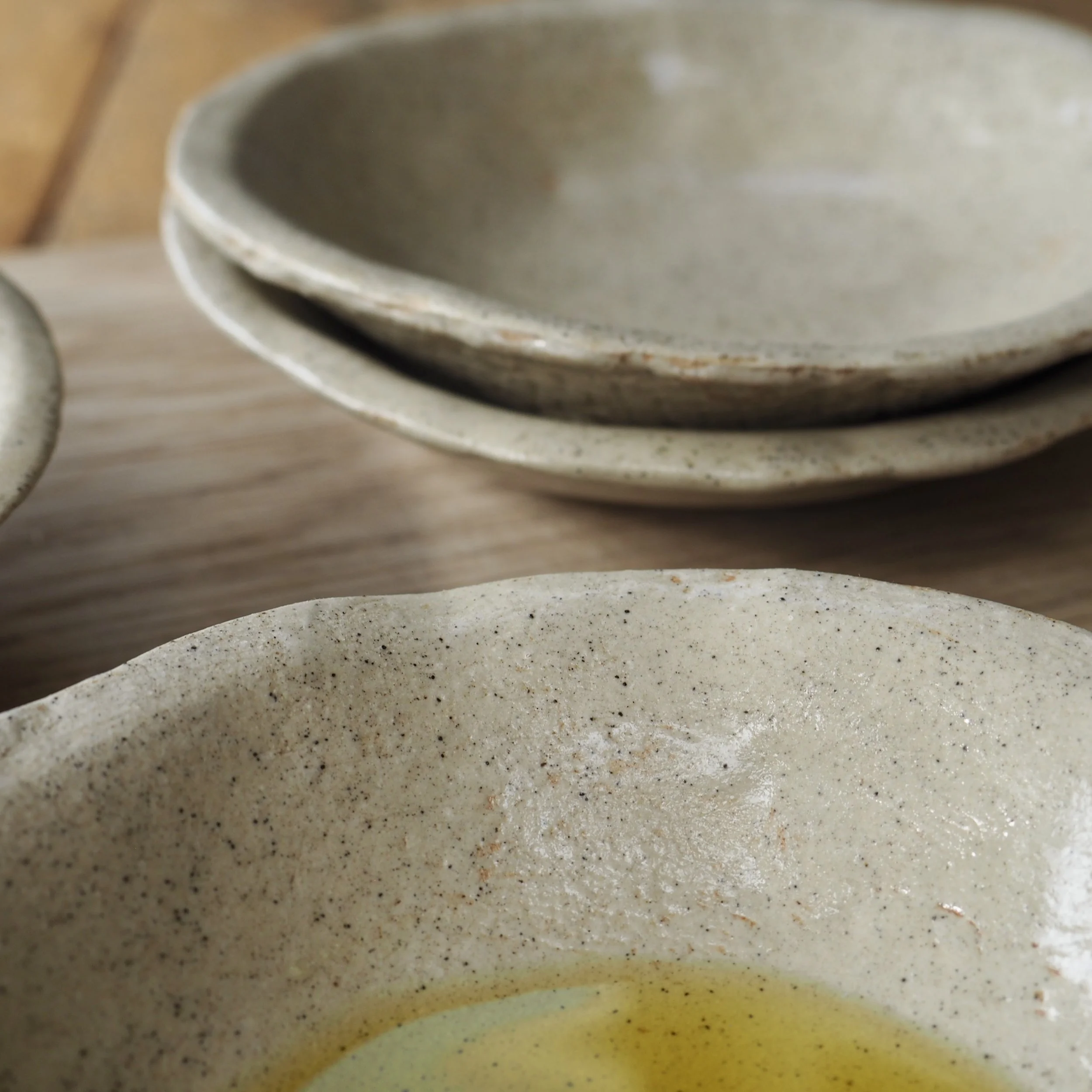 handmade rustic dipping bowls