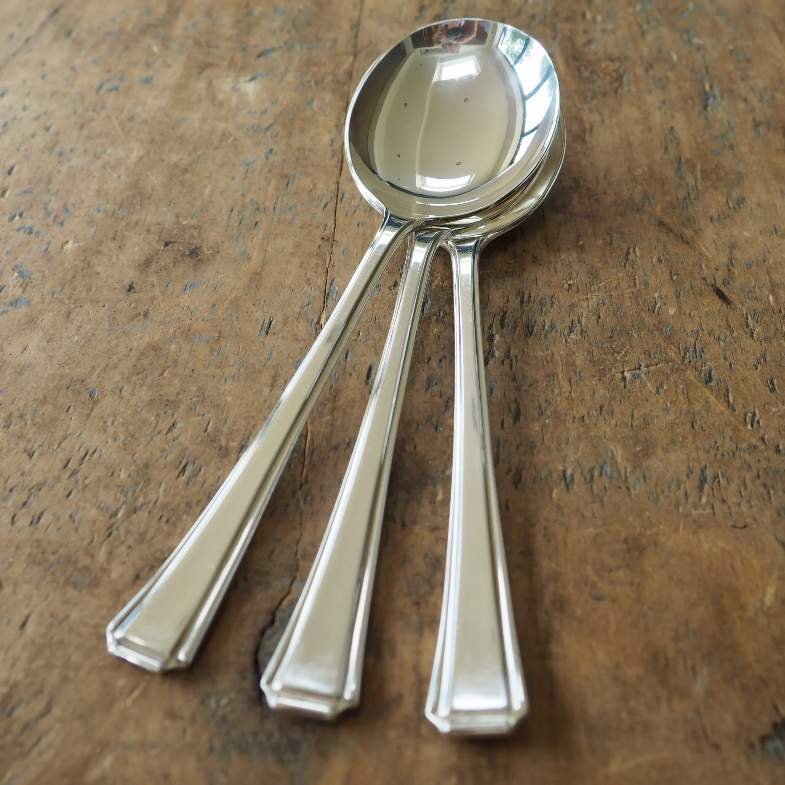 set of 3 pens vintage soup spoons