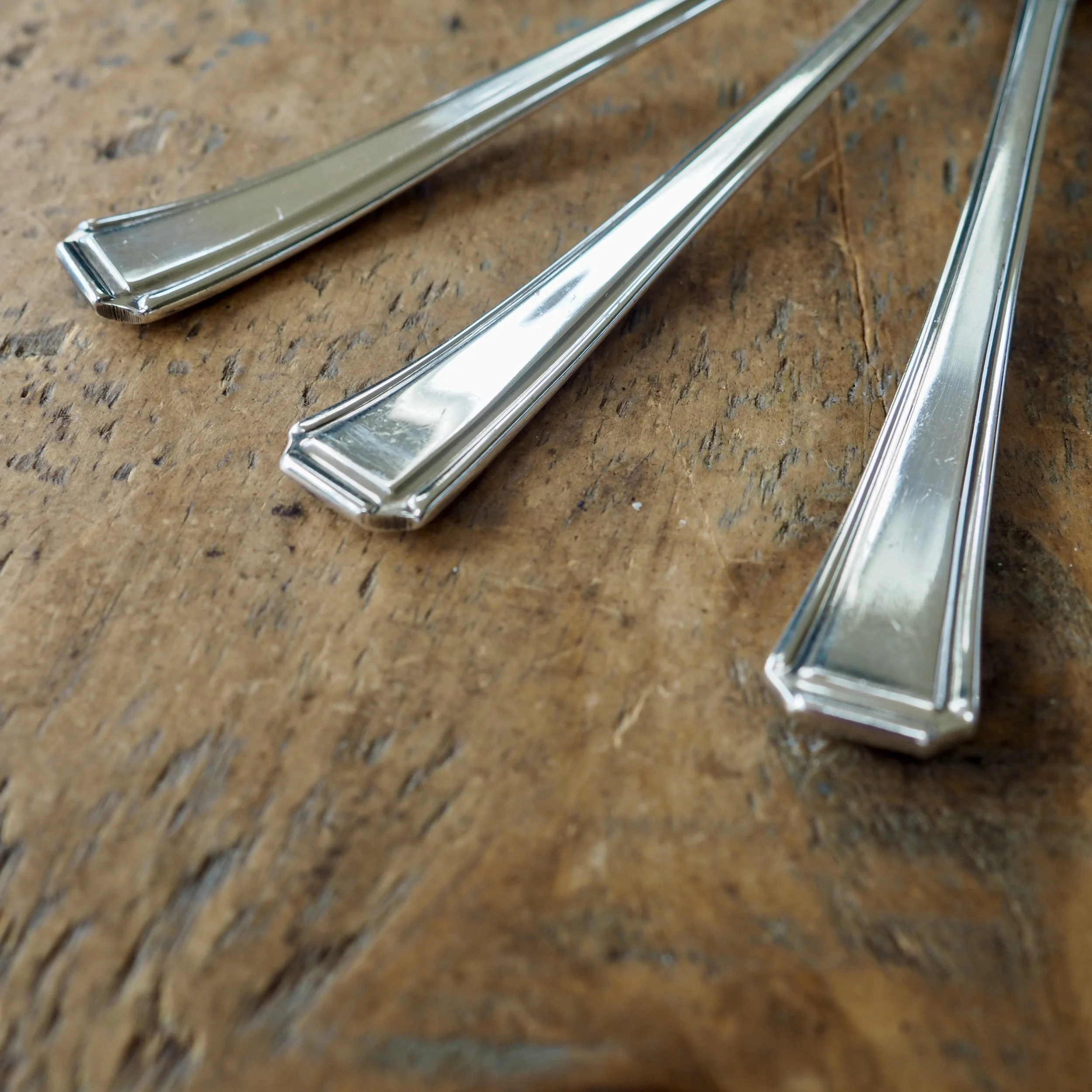 set of 3 pens vintage soup spoon handles