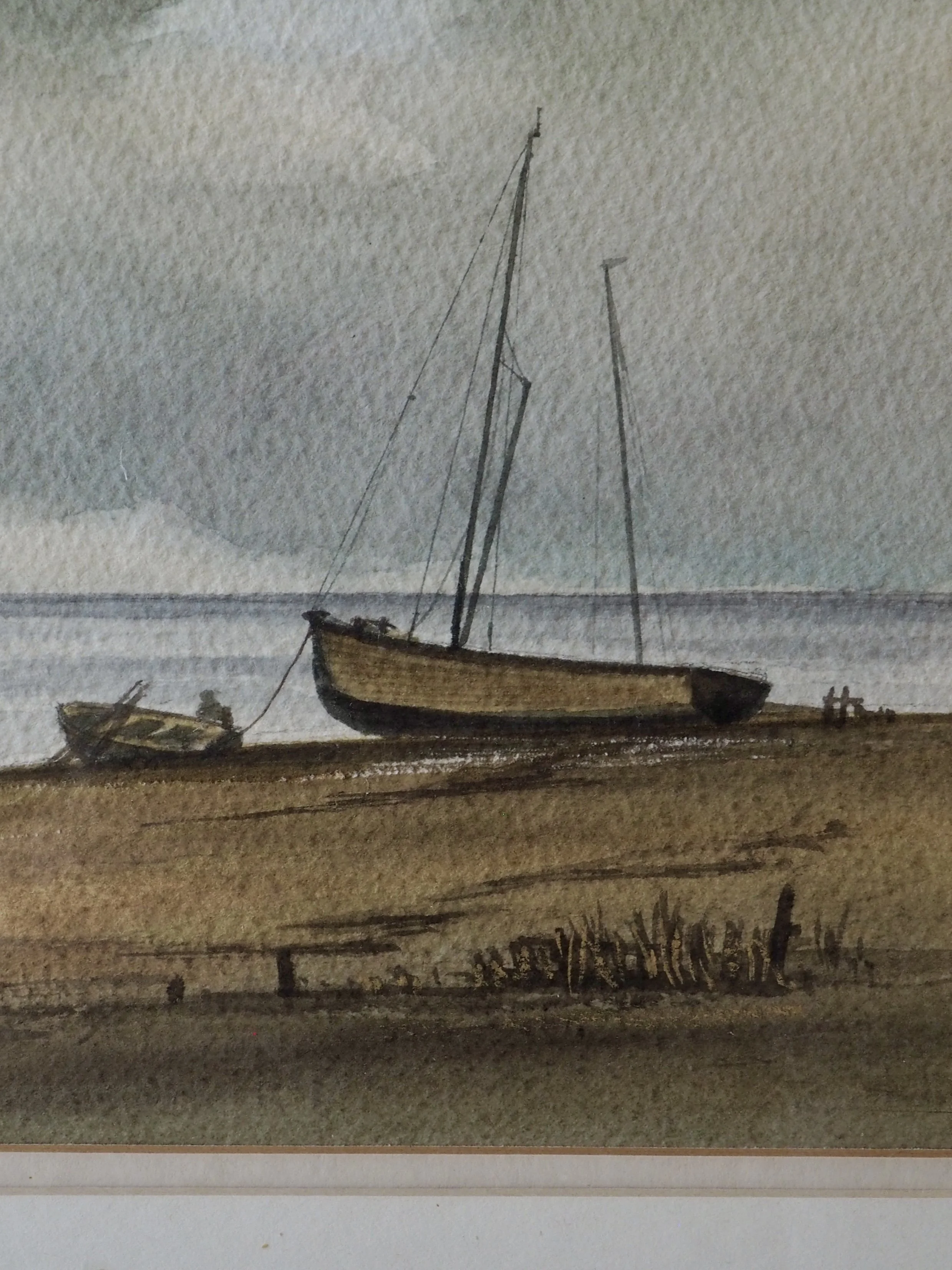 Close up of watercolour by Stephen Foster BA