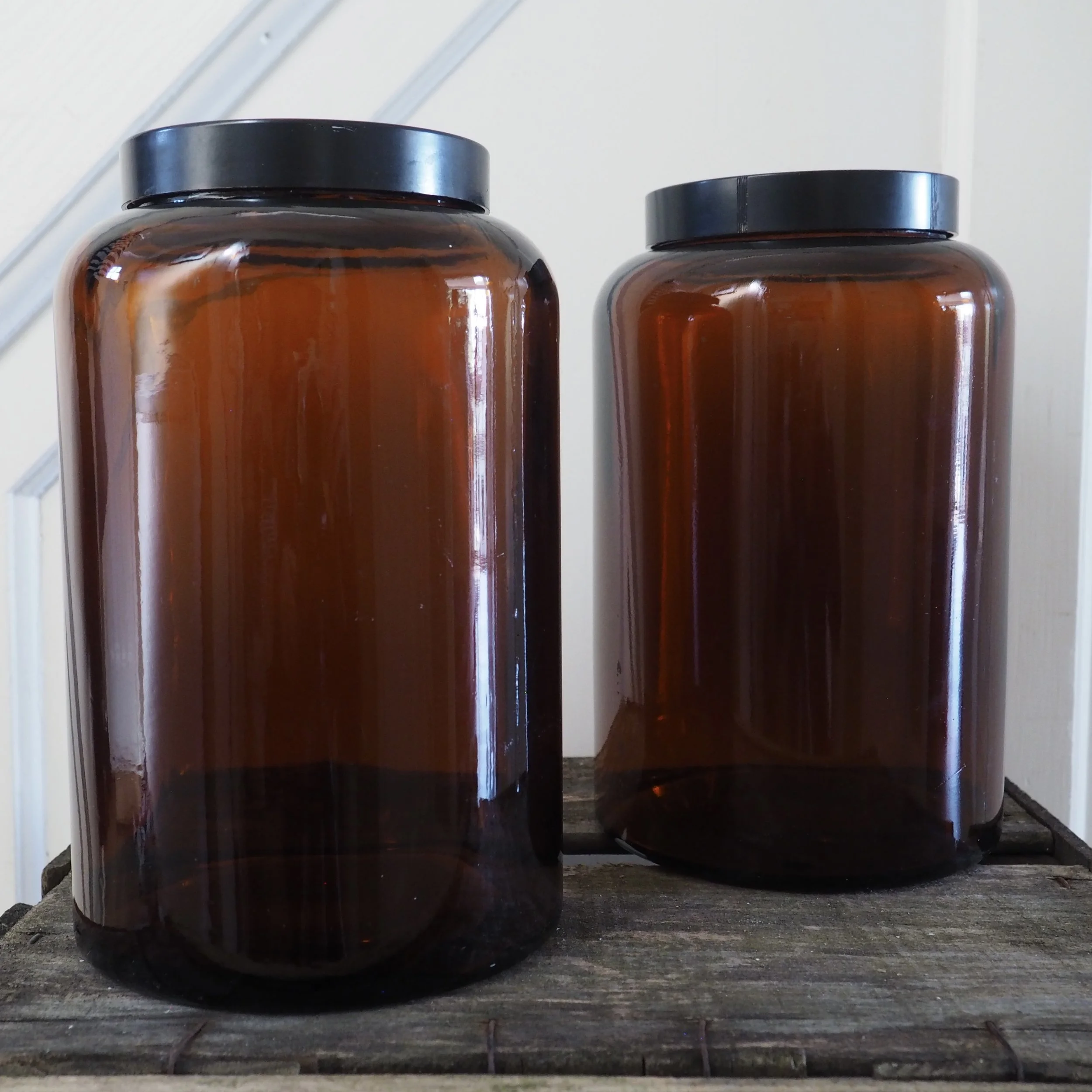 large vintage storage jars