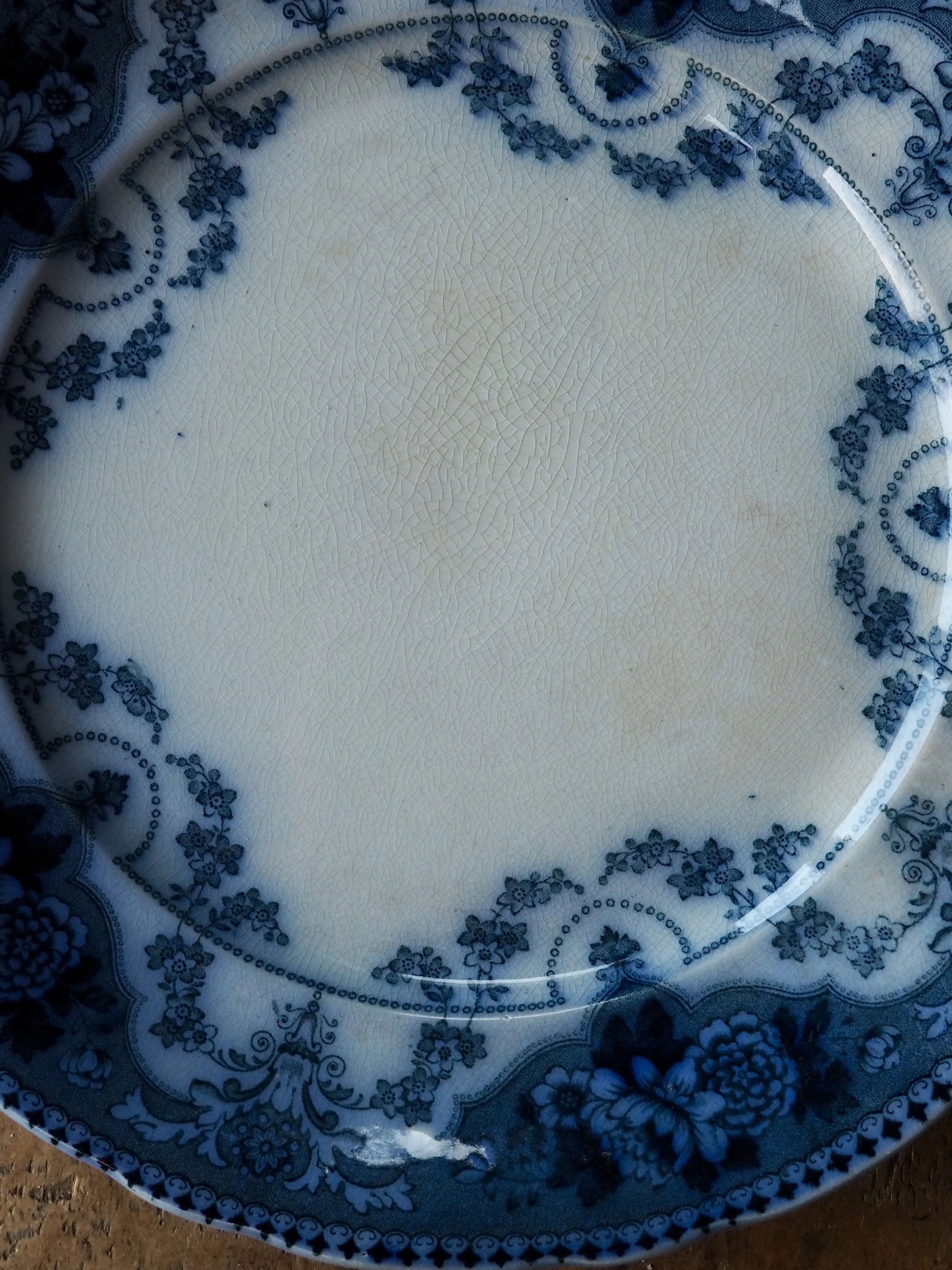 Ford and sons Argyle pattern victorian dinner plate close up