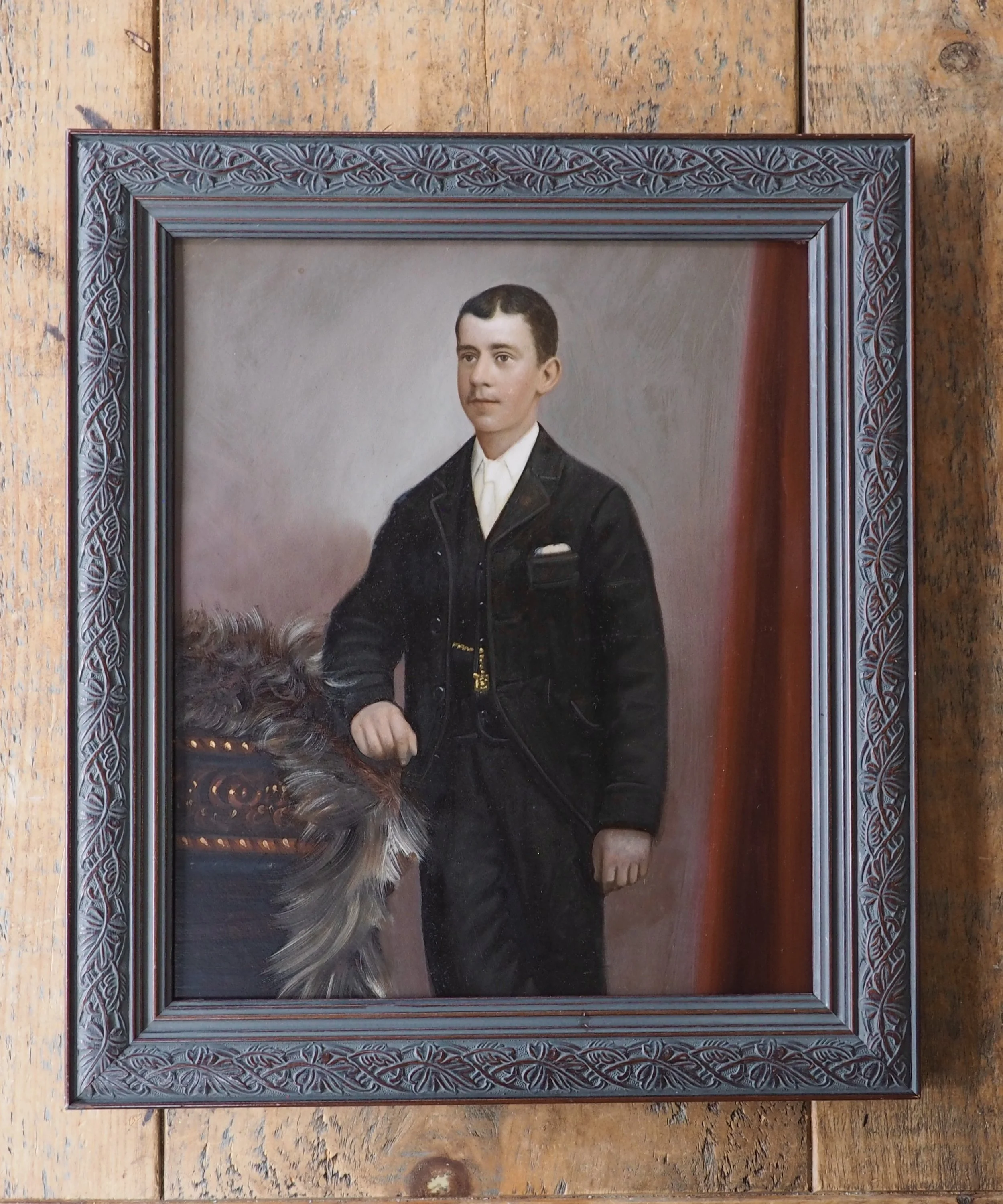 Oil on board portrait of a gentleman Early 20th Century