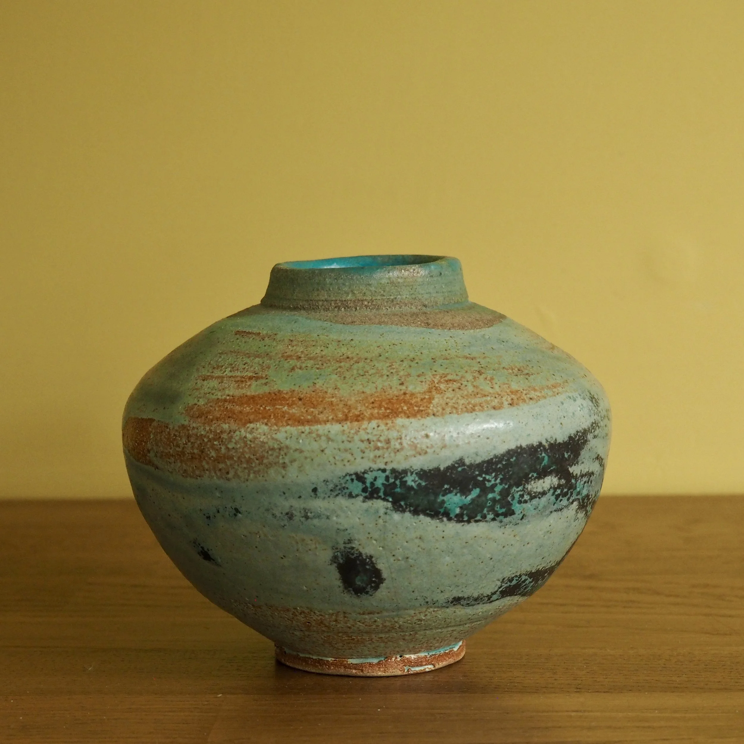 Blue studio pottery vase