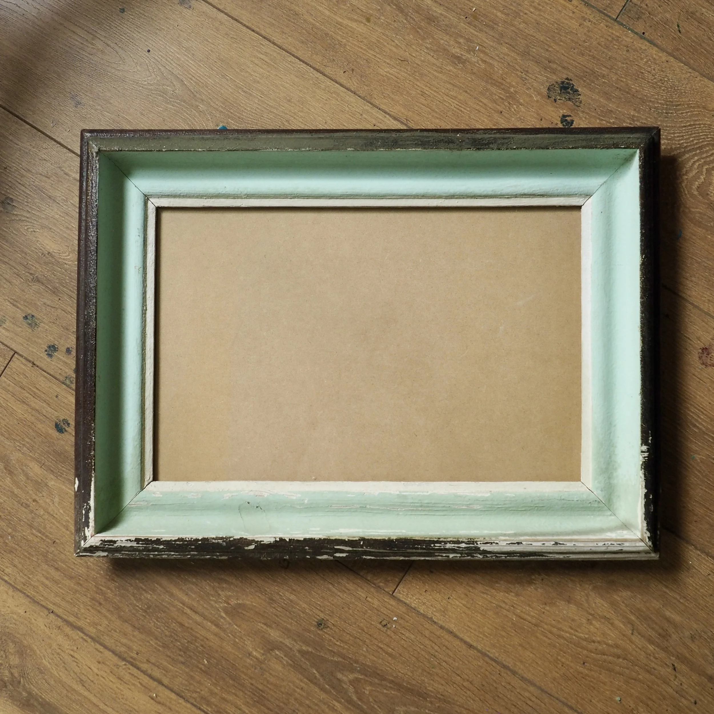 Rustic vintage wooden picture frame