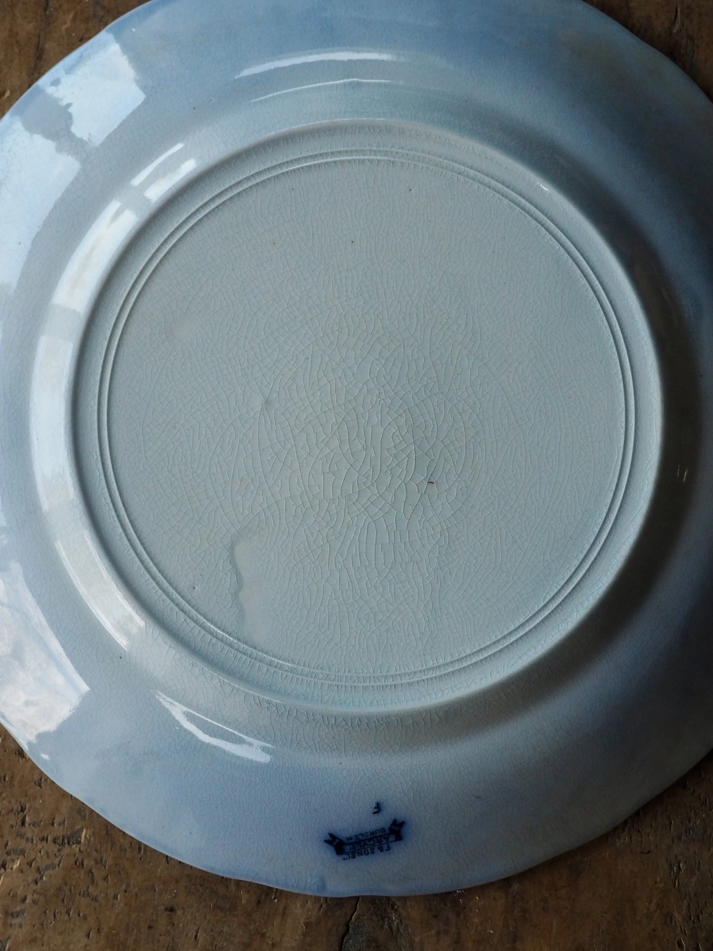 Ford and sons Argyle pattern victorian dinner plate reverse