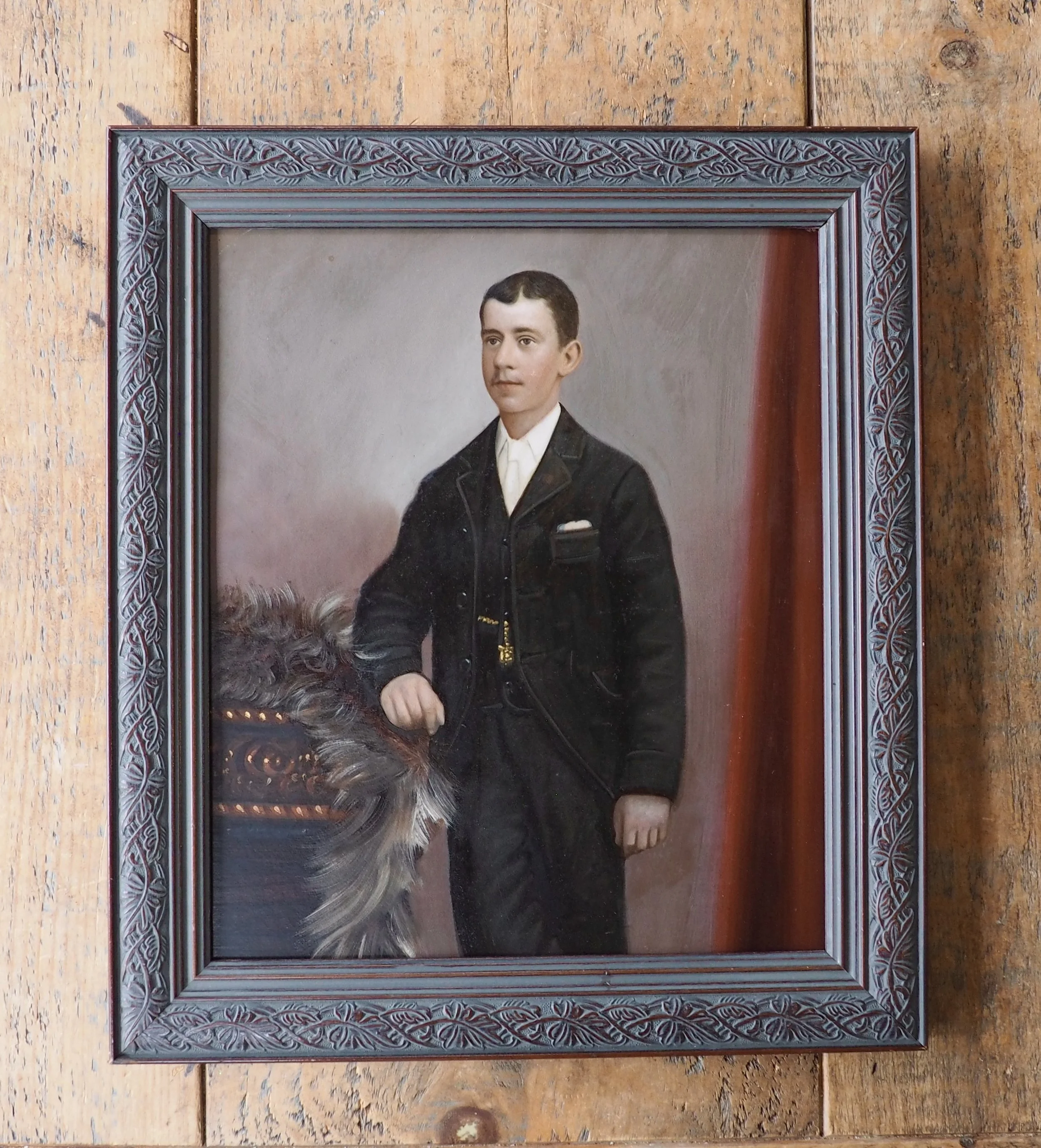 Oil on board portrait of a gentleman Early 20th Century
