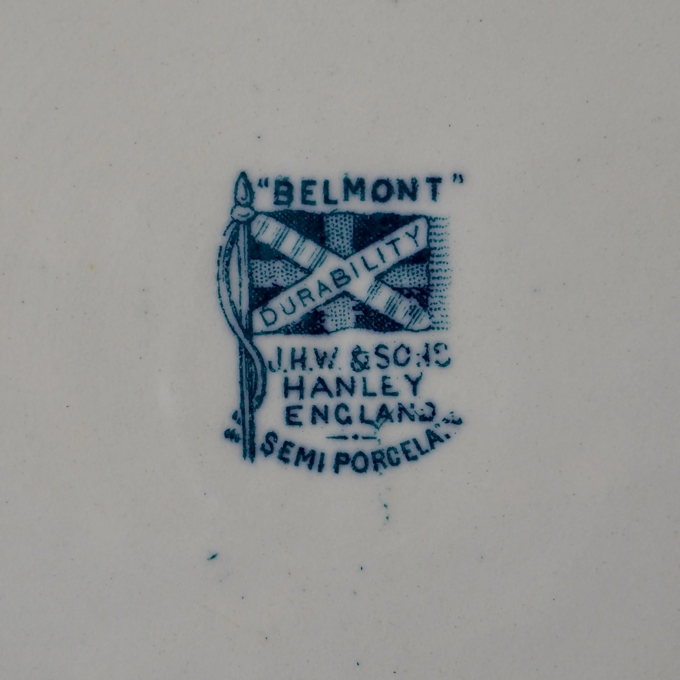 Back stamp J H W & sons