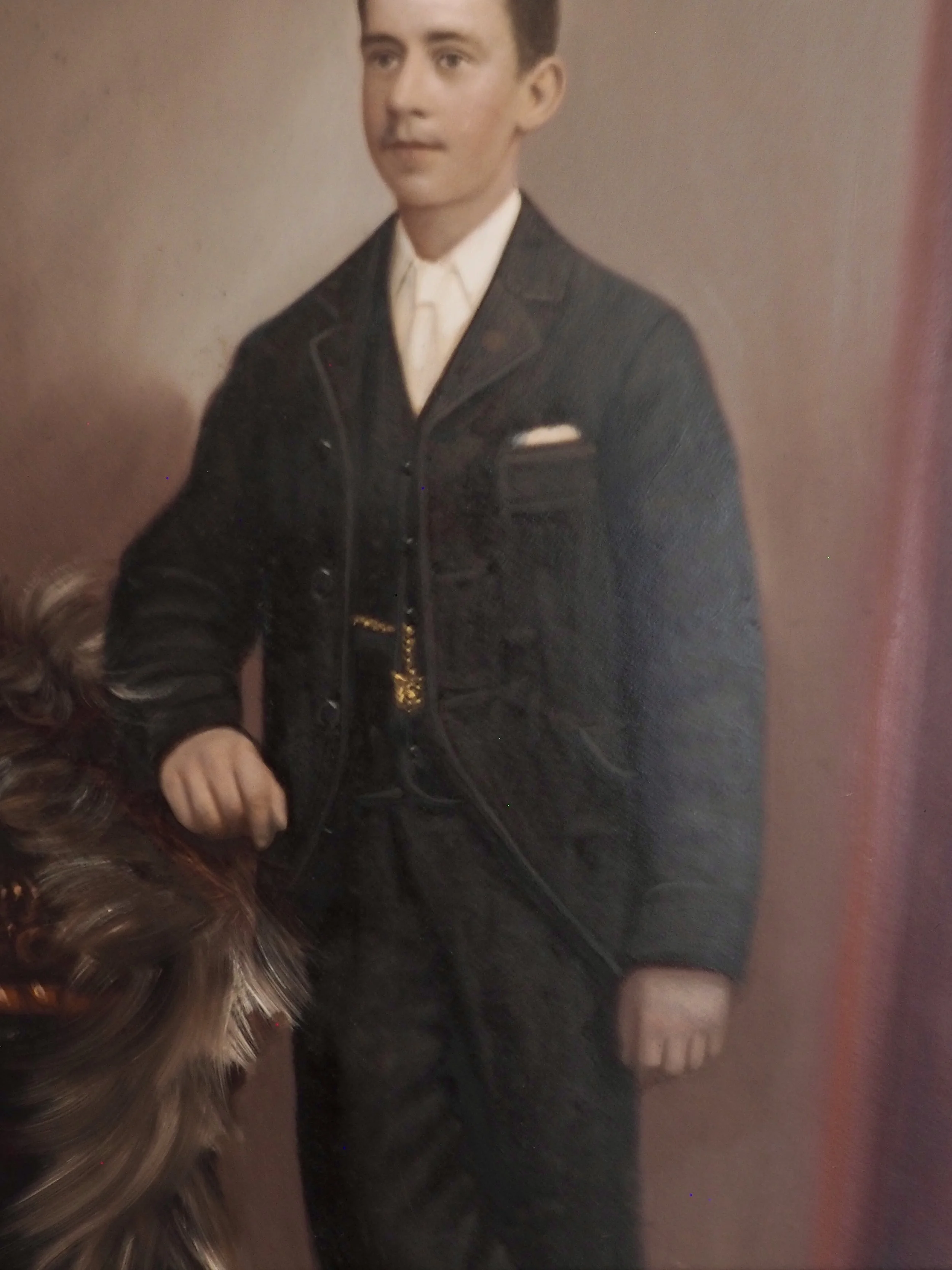 Oil on board portrait of a gentleman Early 20th Century