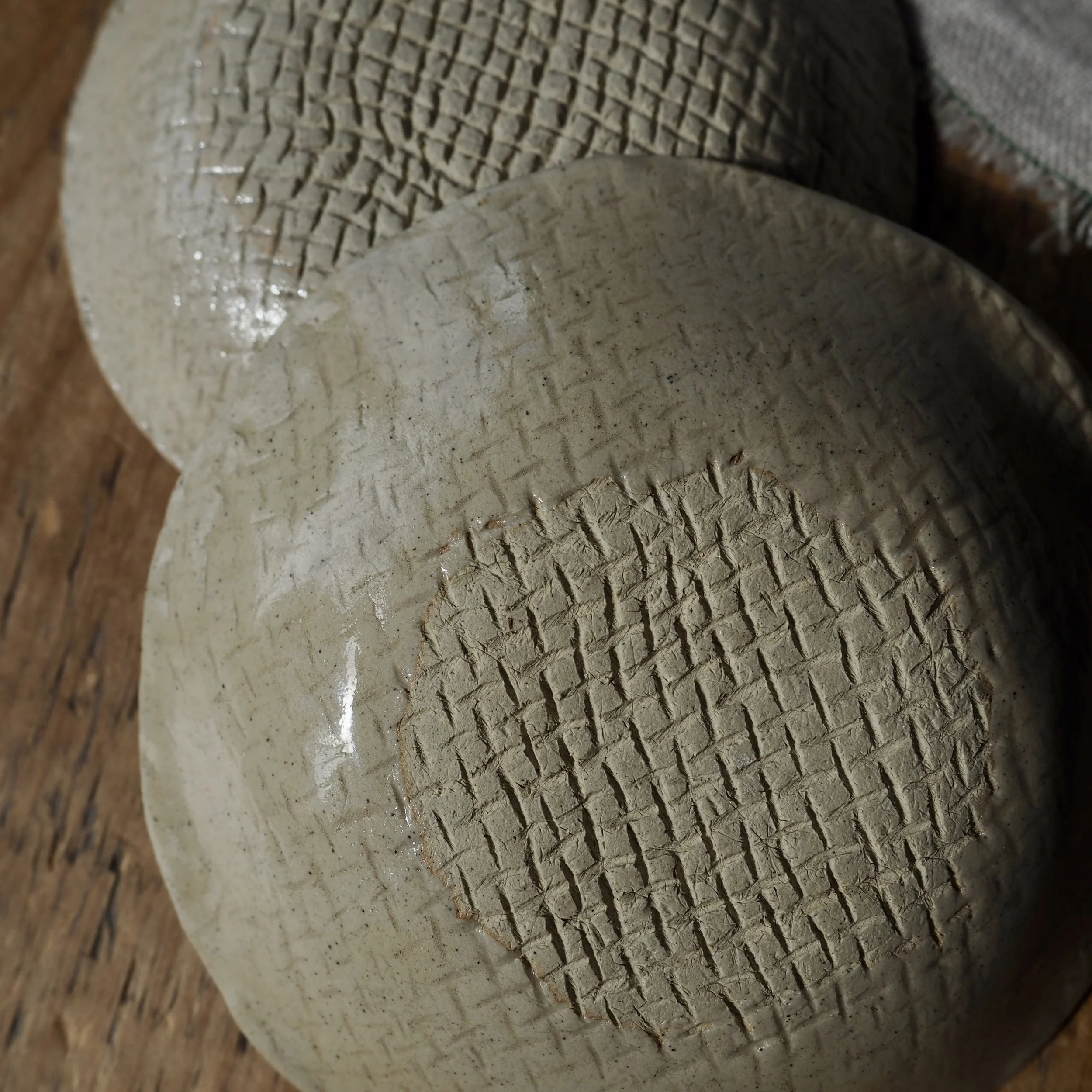 underside of handmade bowl