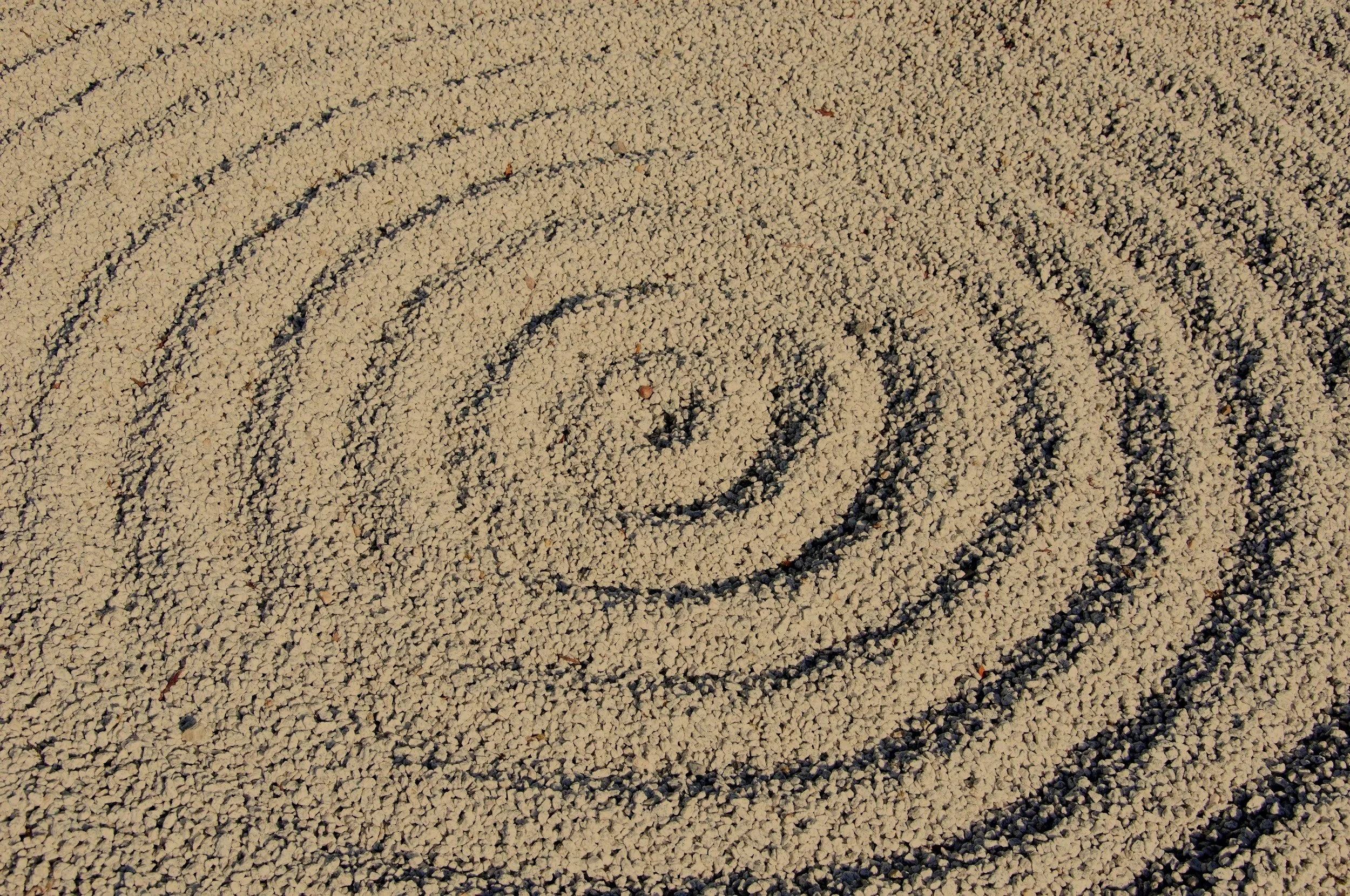 Sand Zen Garden with concentric circles
