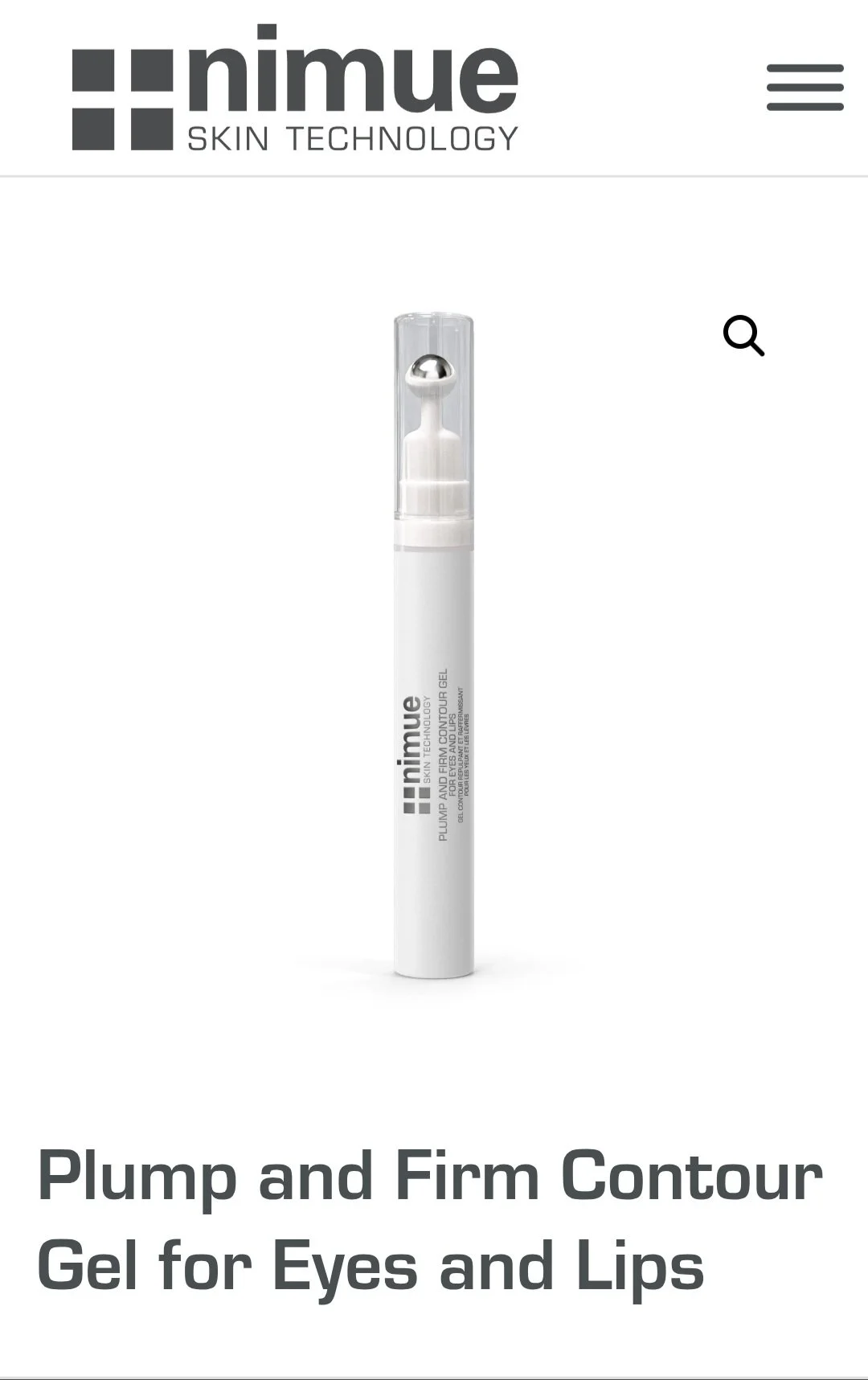 Nimue plump and firm Eye and lip contour gel