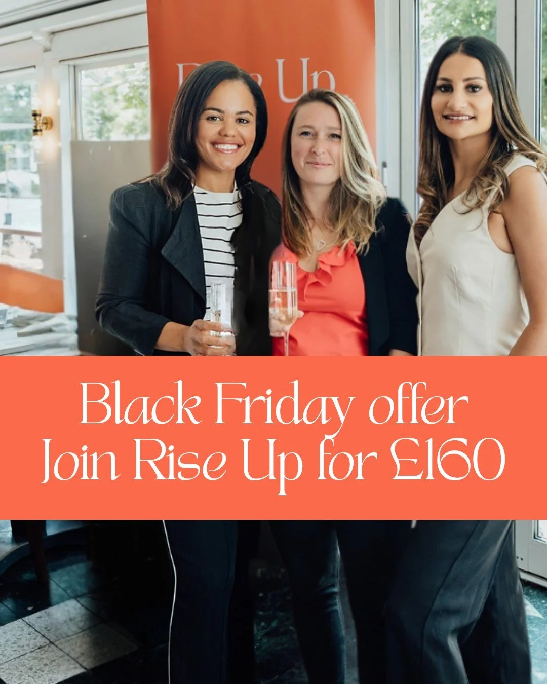 ✨ Black Friday at Rise Up Networking! ✨
We&rsquo;ve never done this before&hellip; and we won&rsquo;t be doing it again any time soon.

For a few days this week only, we&rsquo;re opening 5 membership spots at a special price of &pound;160 &mdash; tha