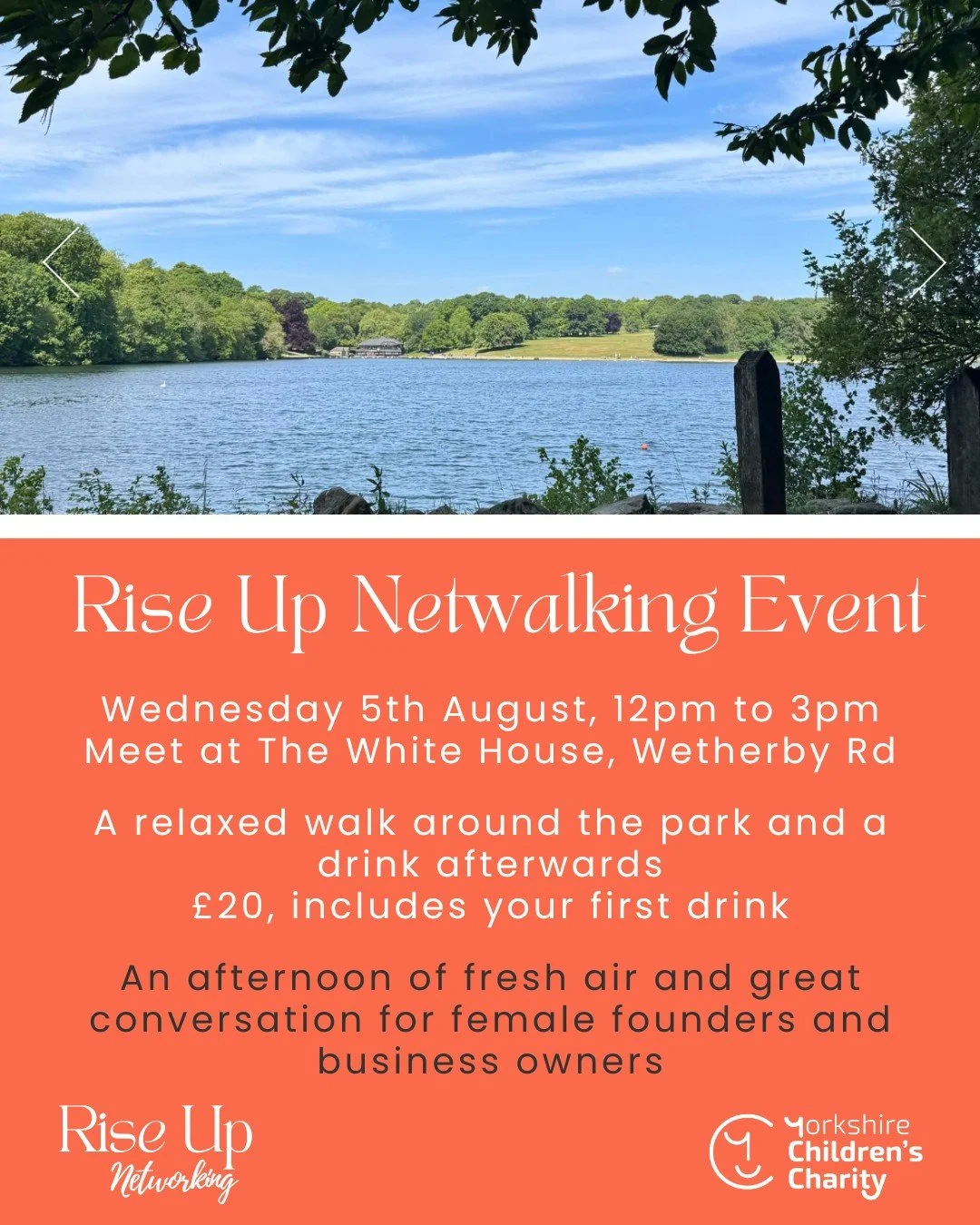 Sometimes the best conversations happen in the great outdoors.

Join us on Wednesday 5th August for a relaxed lunchtime walk around Roundhay Park, followed by a drink at The White House.

It&rsquo;s a chance to step away from your desk, enjoy some fr