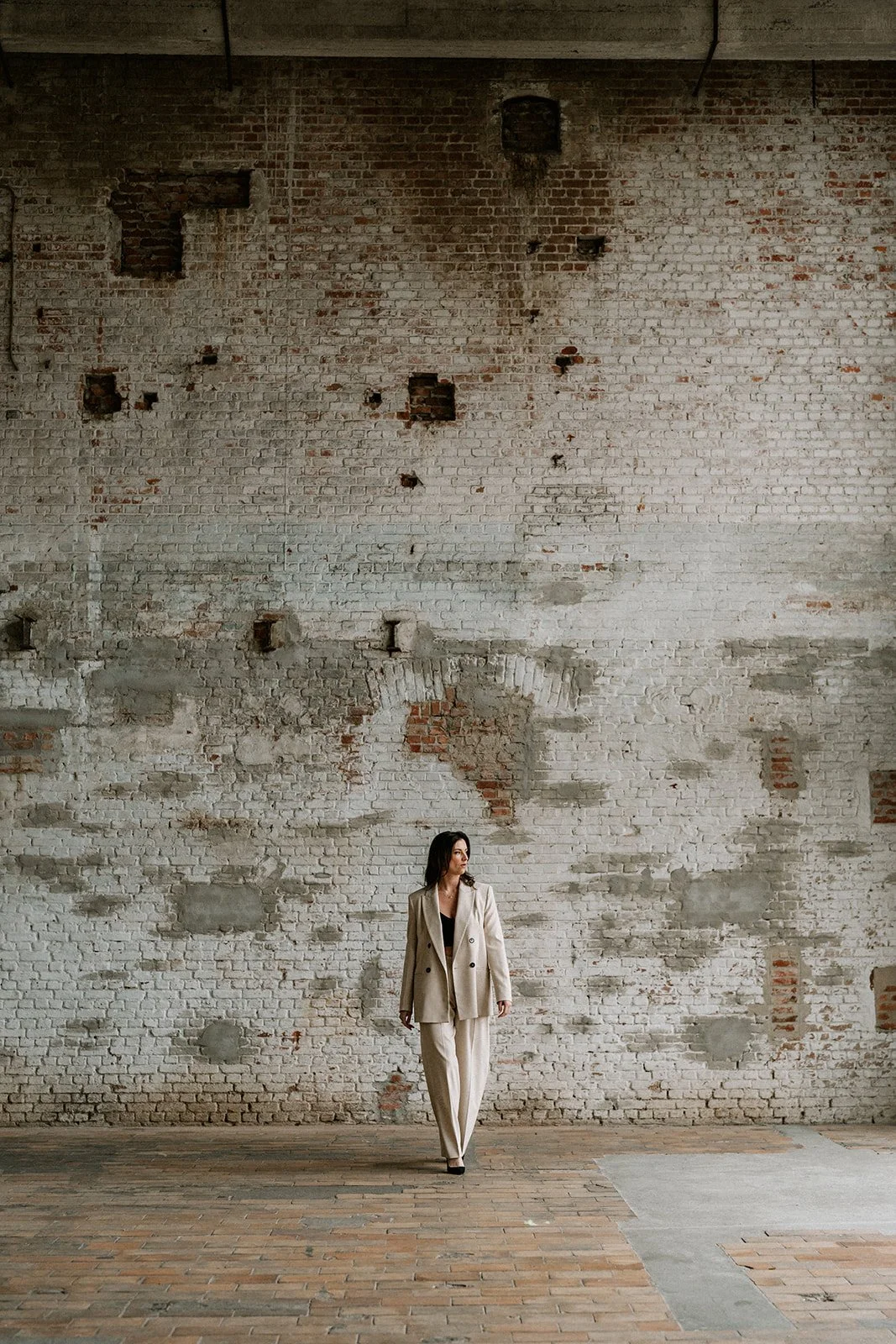 Editorial-style branding portrait in soft studio light