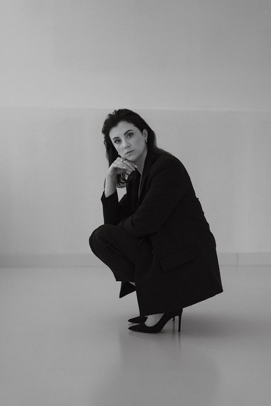 Timeless branding photography in a minimalist studio