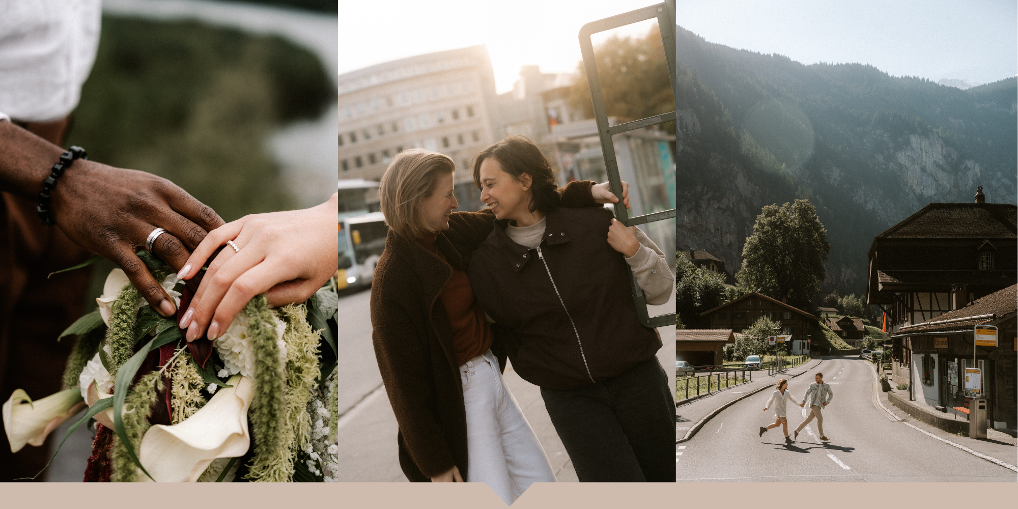 Couple walking through Ghent