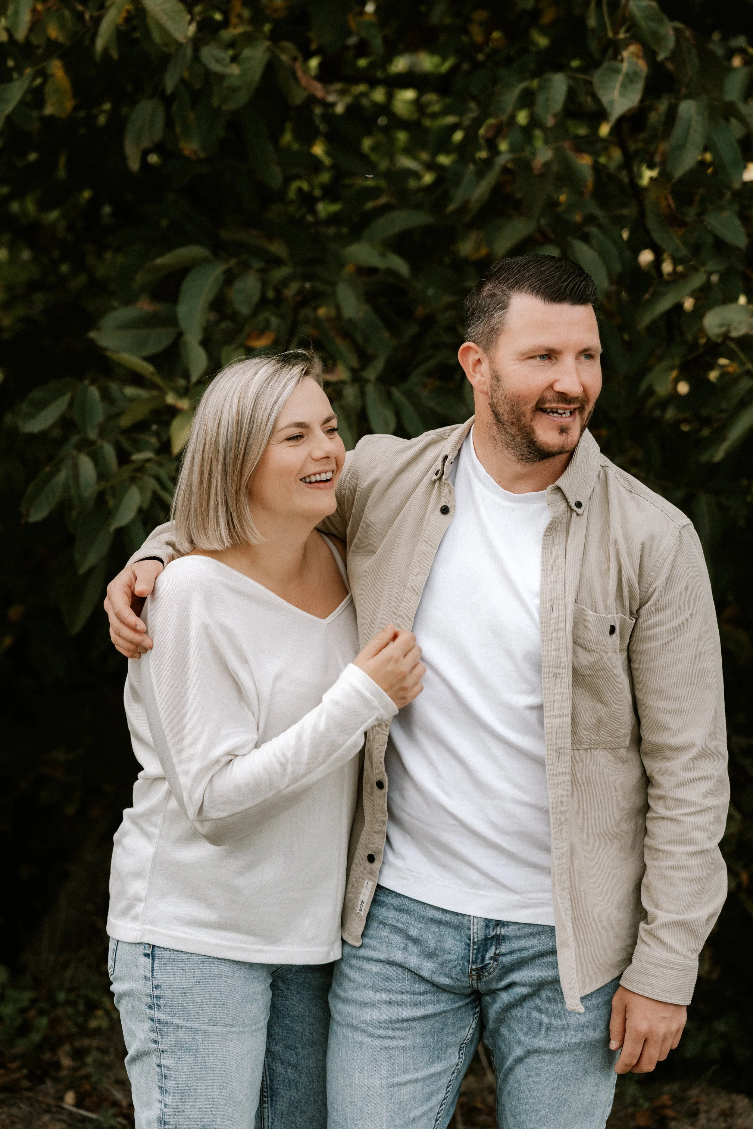 Intimate couple portrait in natural light