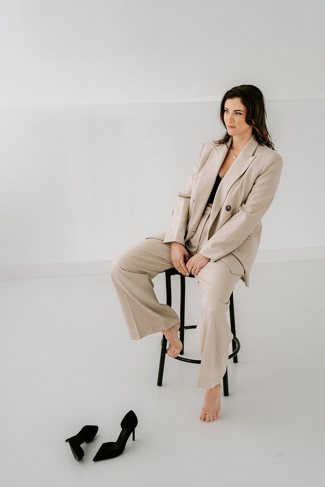 Studio branding photography with soft light and neutral tones