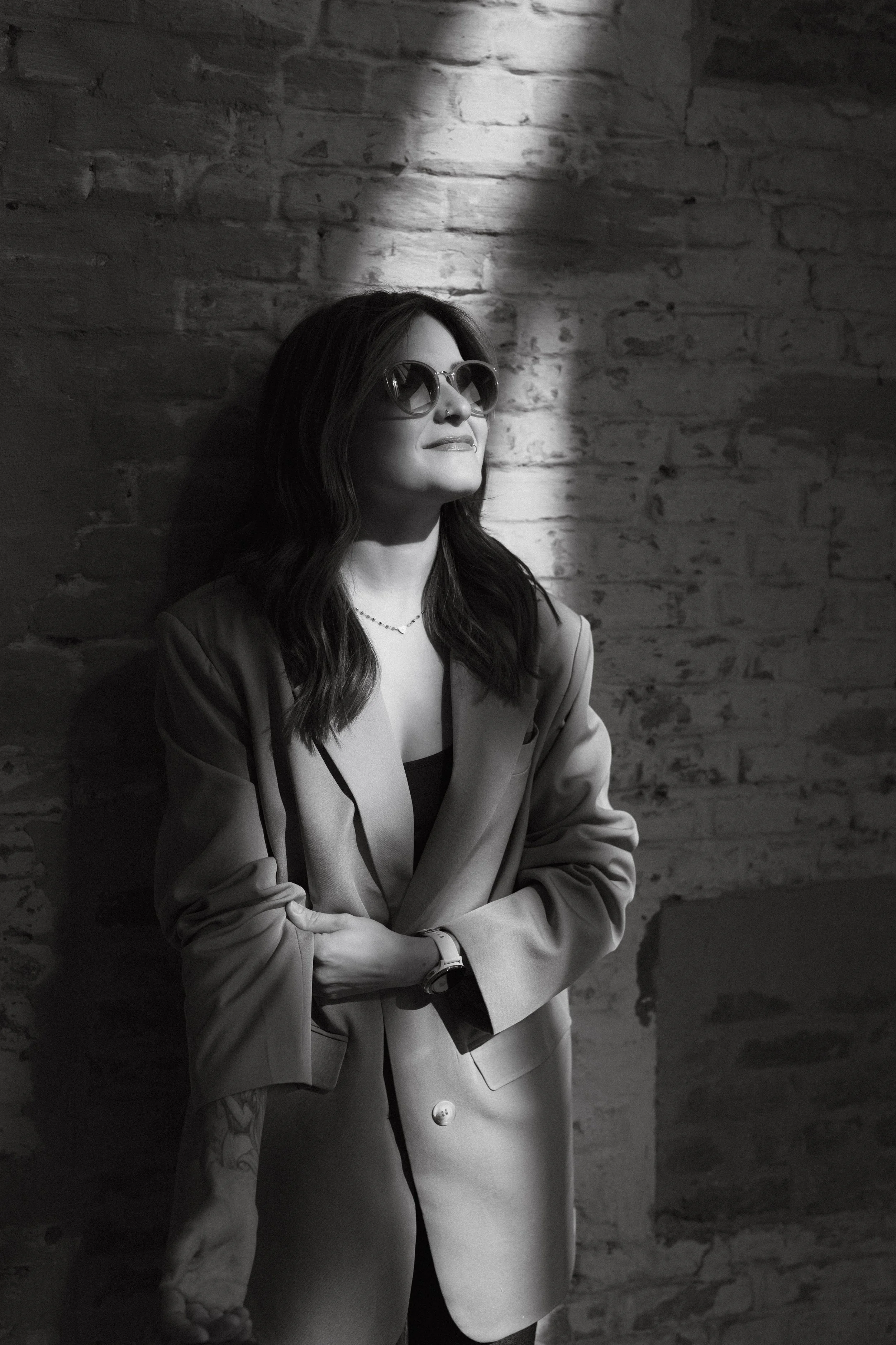 Creative entrepreneur working during a branding photoshoot