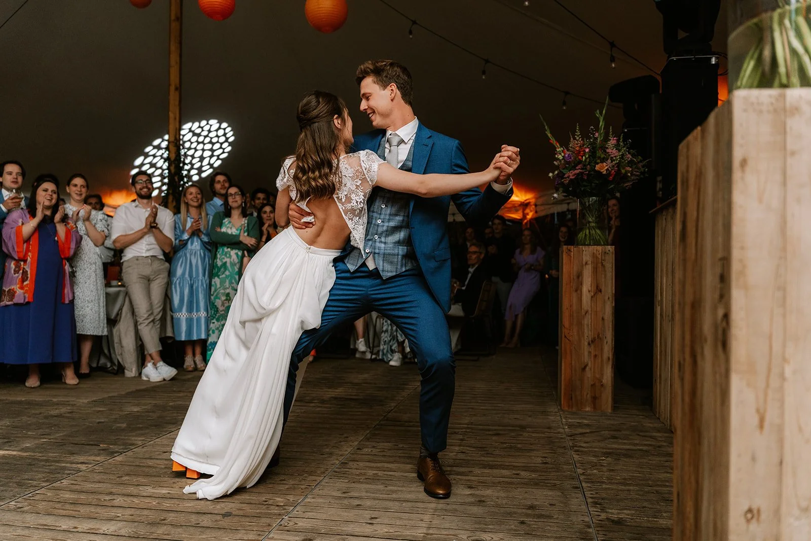wedding couple during their first dance