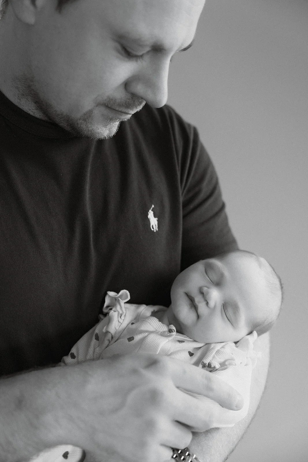 minimalistisch portret van vader en dochter