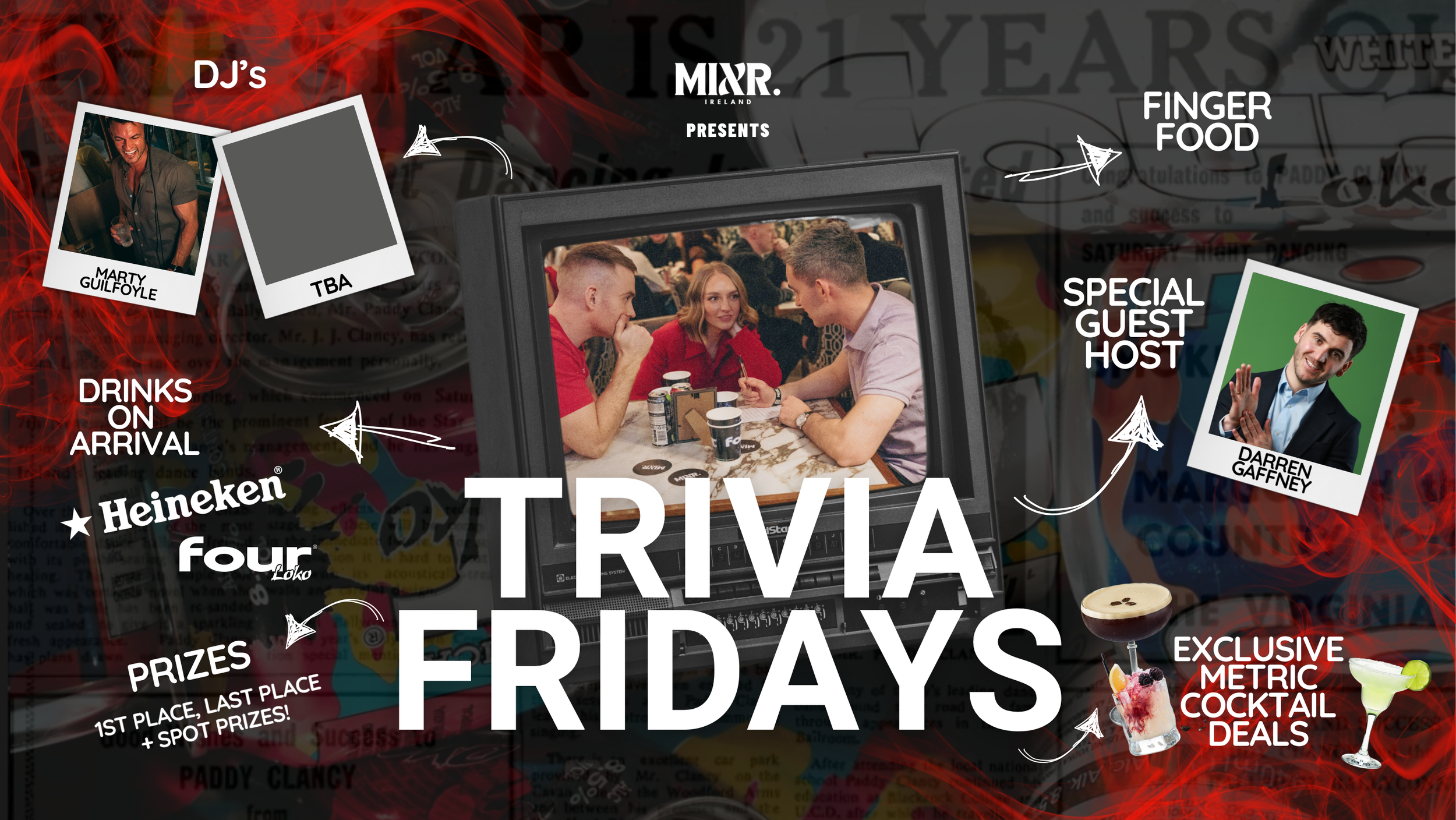 MIXR Ireland x Four Loko &amp; Heineken Presents ‘Trivia Fridays @ The Metric’