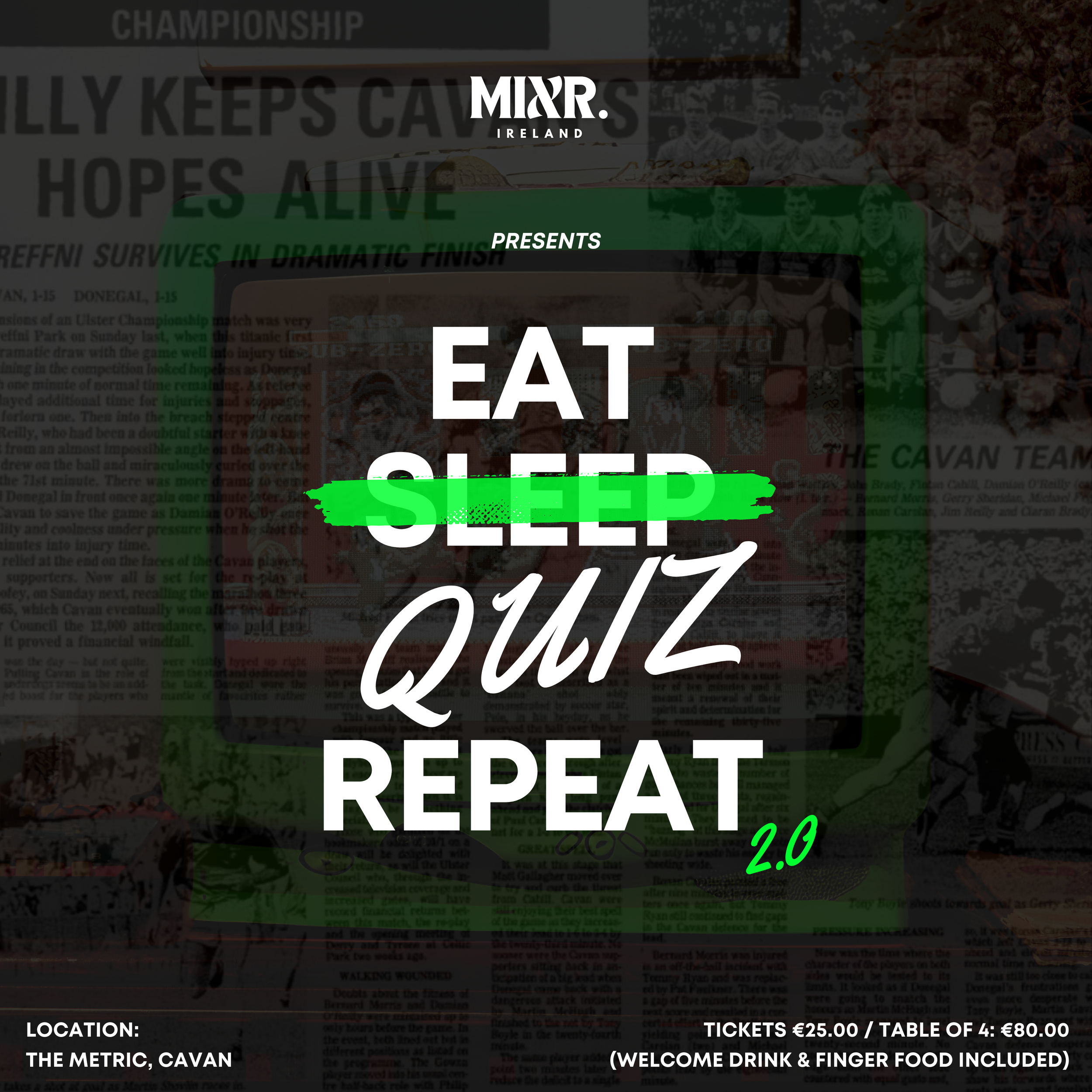 MIXR Ireland Presents Quizzing @ The Metric 2.0