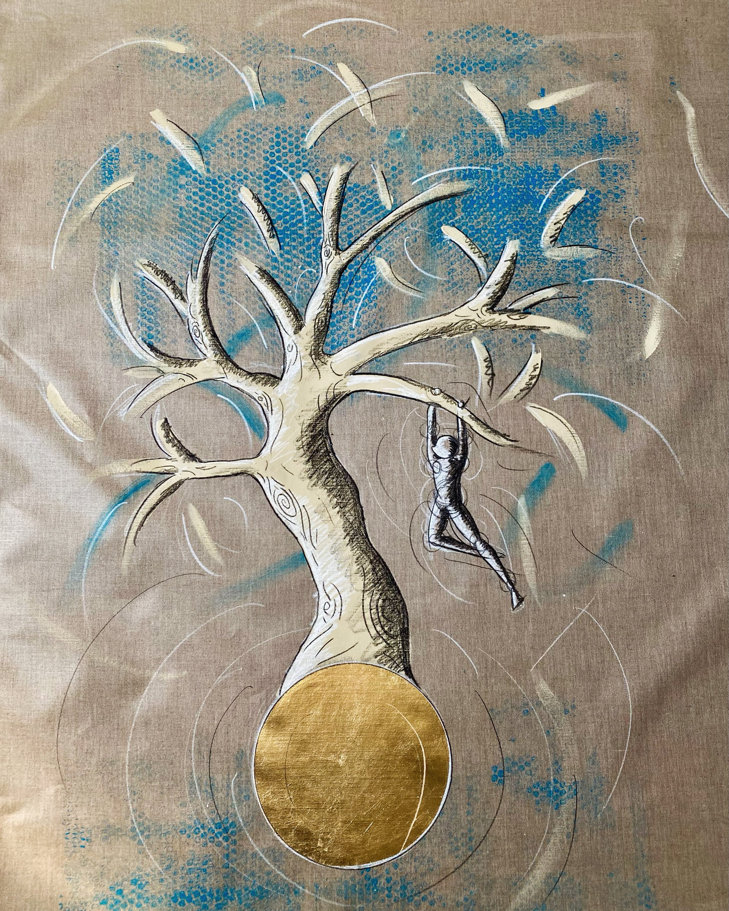 Baobab - Tecnica mista su tela - 120X90 cm - 2025