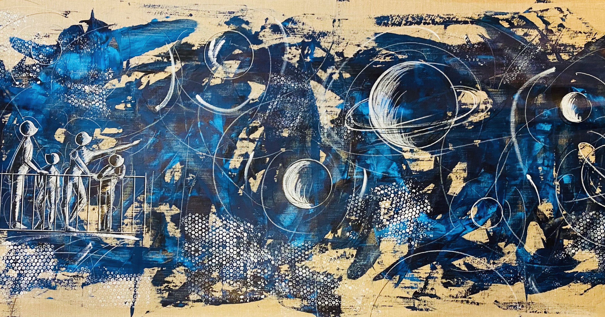 "Universo 2" - Tecnica mista su tela - 70X160 cm - 2024