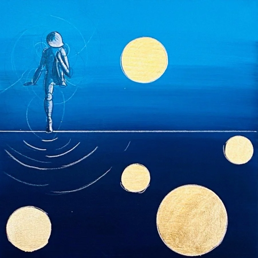 "Increspature" - Tecnica mista su tela - 50X50 cm - 2025