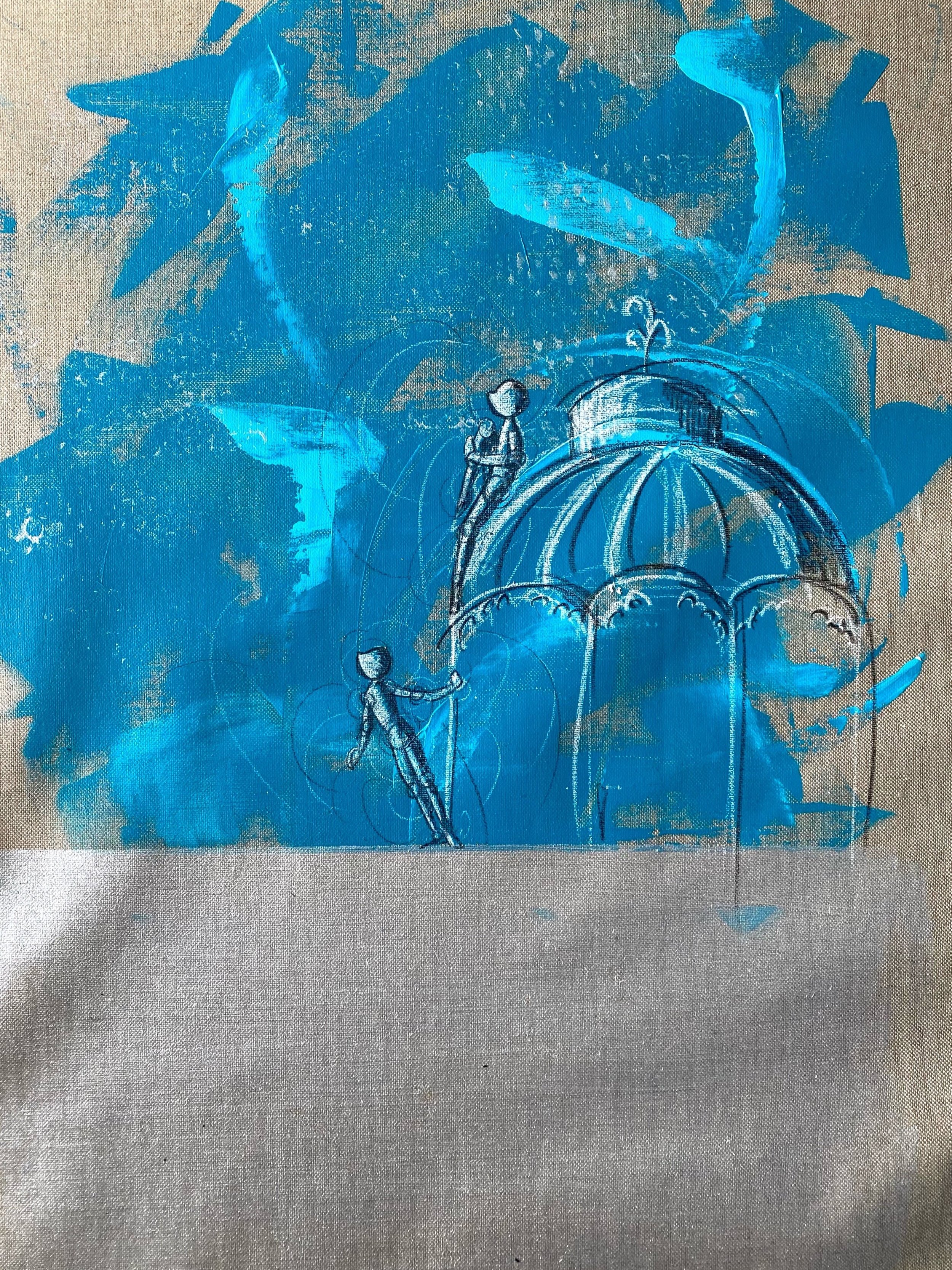 Eclicci - Acrilico, pastello e carboncino su tela - 60X35 cm - 2025