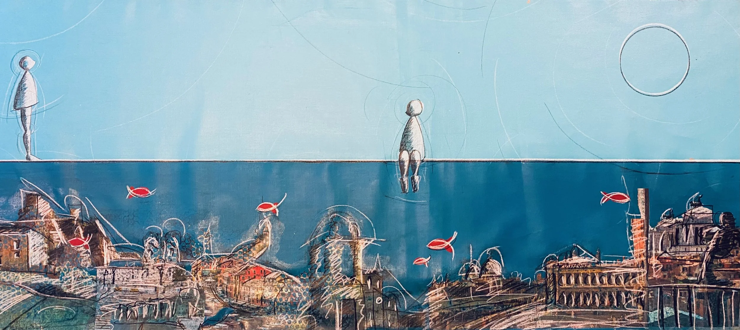 "La grande bellezza" - Tecnica mista su tela - 60X180 cm - 2023 - Venduto