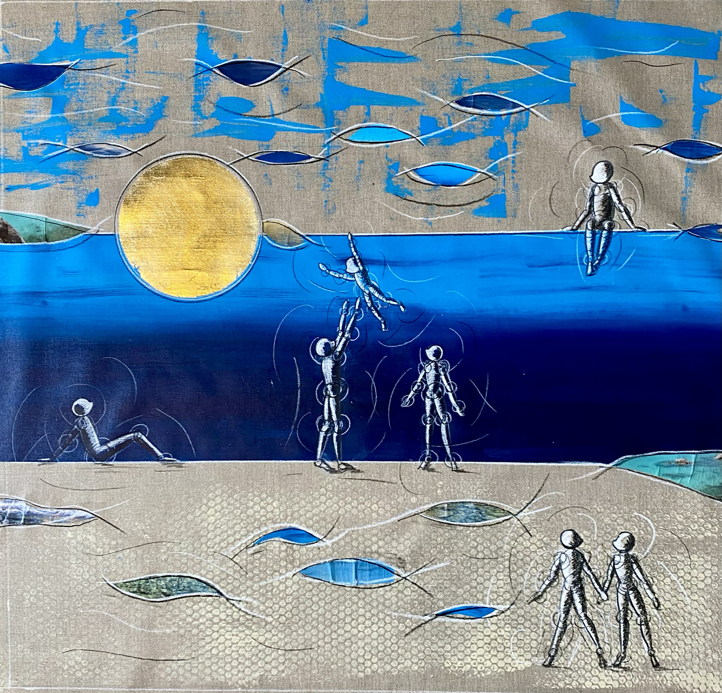 Orizzonti - 110X110cm - 2025 - Tecnica mista su tela - Venduto