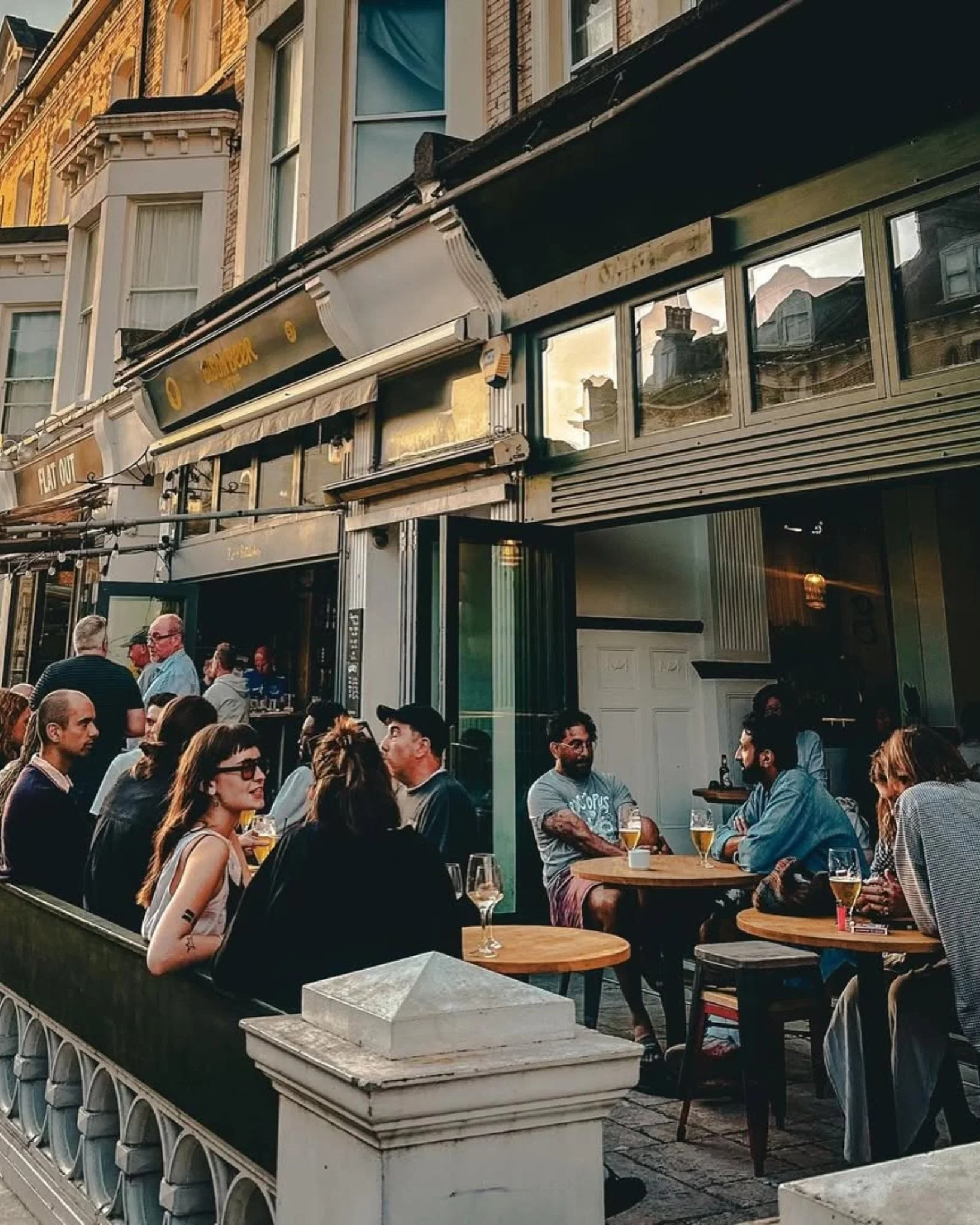 The outdoor terrace at The Greenhouse in Hove.