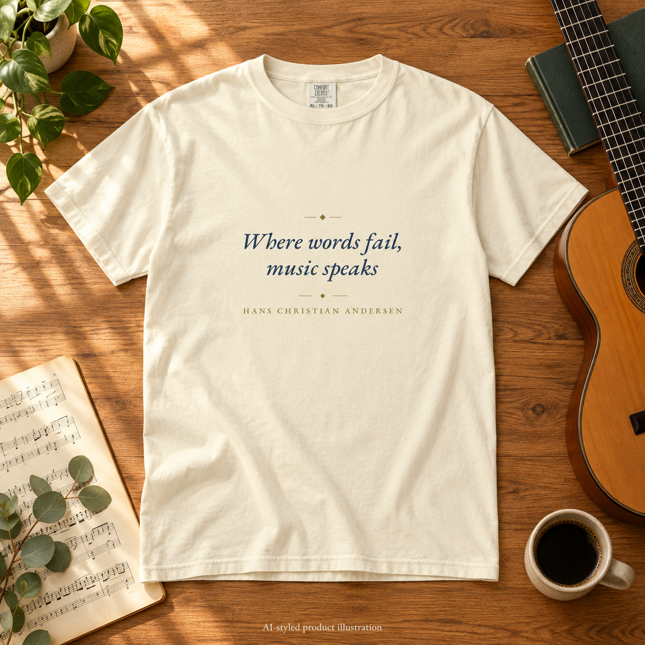 Where Words Fail, Music Speaks Garment-Dyed T-Shirt
