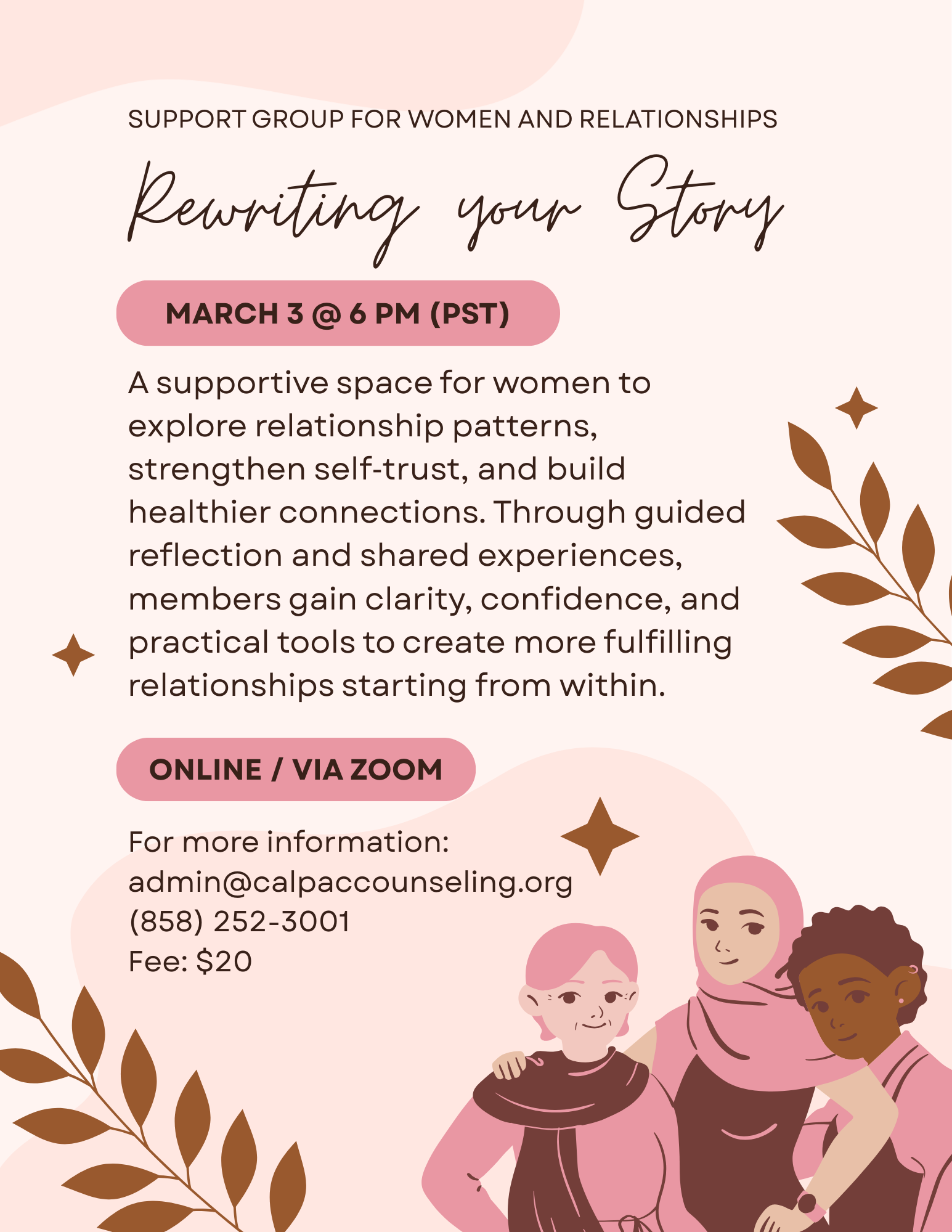 Rewriting Our Stories: A Group for Women in Relationships