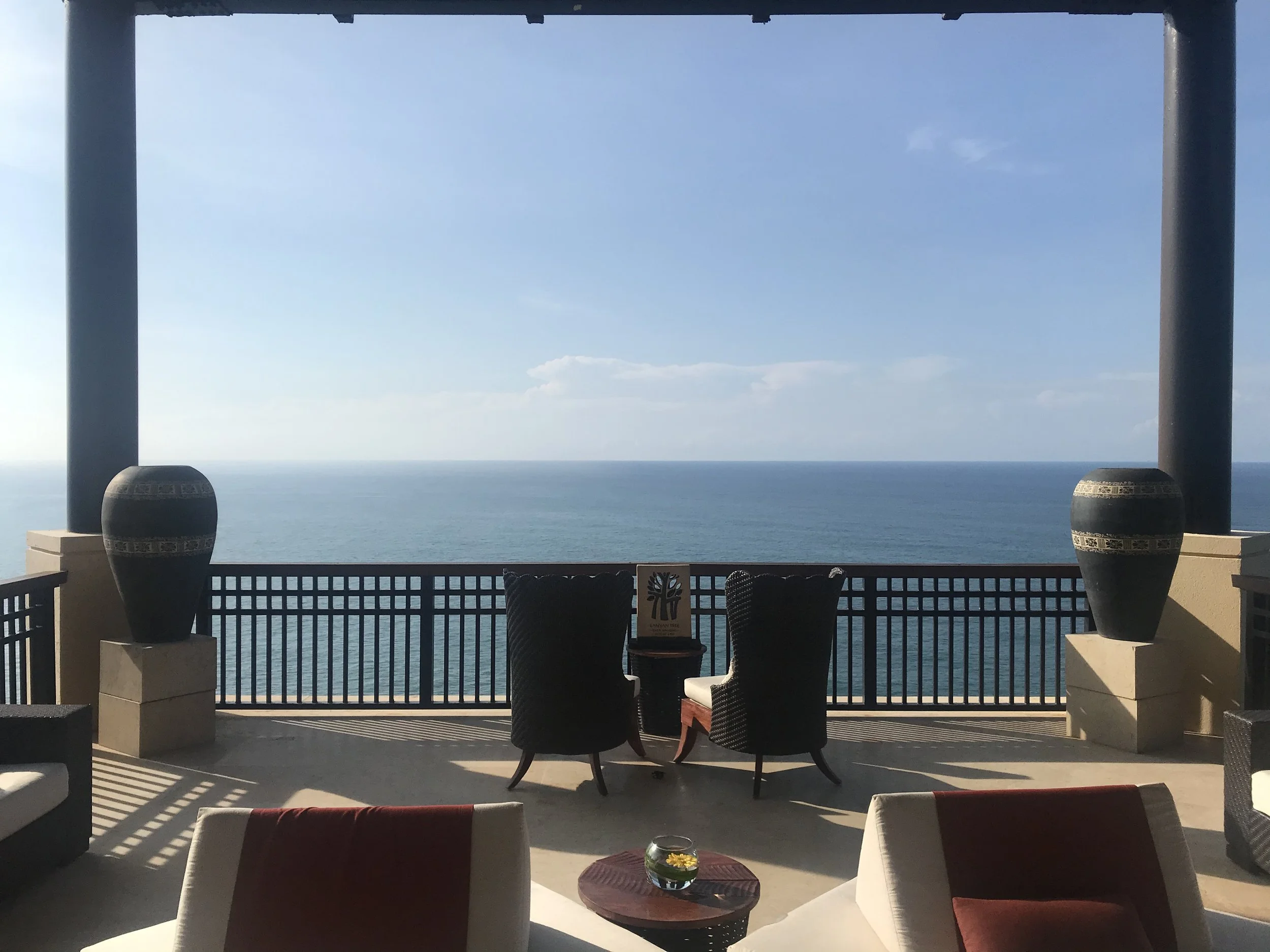 Reception overlooking the Pacific Ocean at Banyan Tree Cabo Marqués in Acapulco