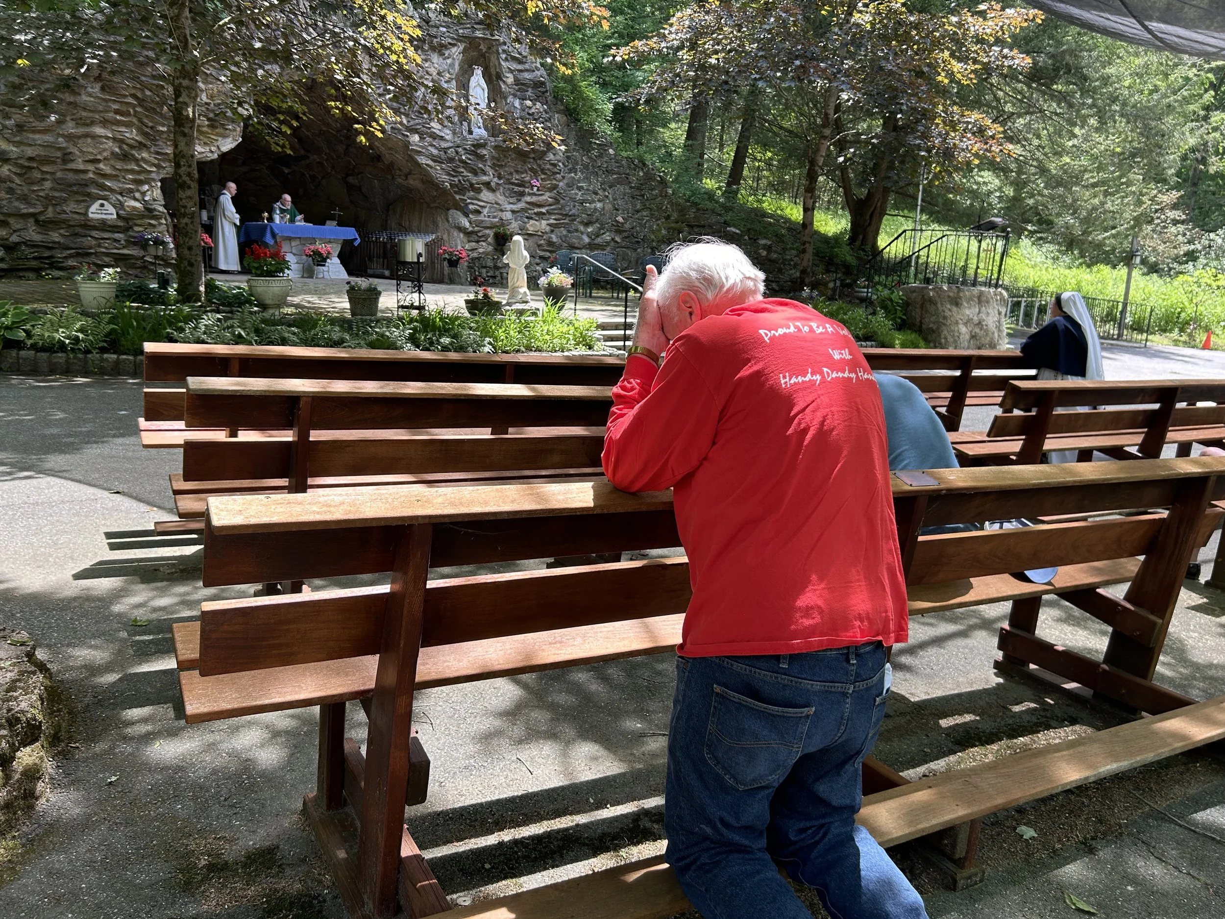 Pete Praying At Litchfield Shrine.jpeg
