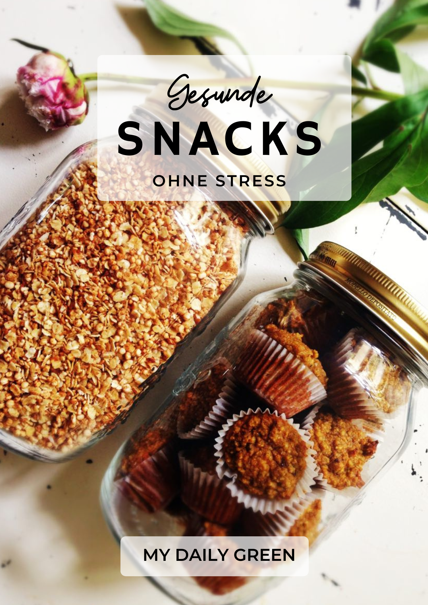 Gesunde Snacks ohne Stress für Unterwegs und Kita und Schule - Titelbild EBook