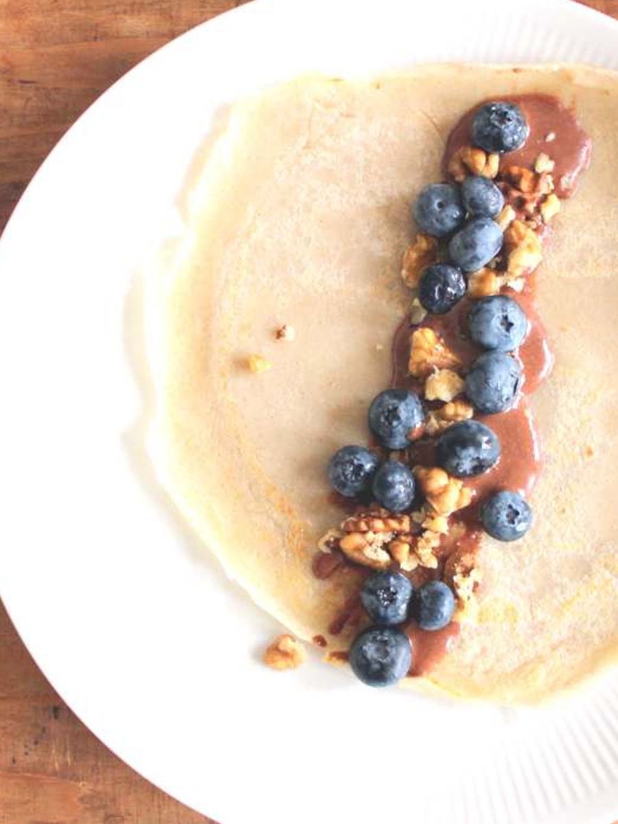 Pfannkuchen auf einem Teller