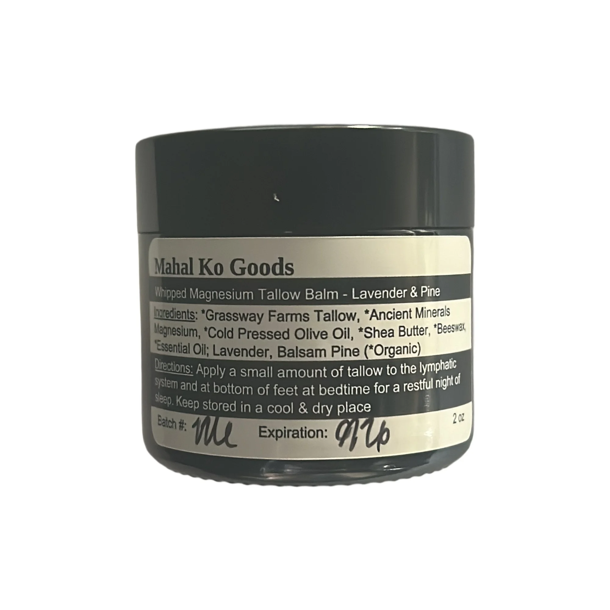 whipped magnesium tallow balm, lavender pine (2oz)  | Mahal Ko Goods