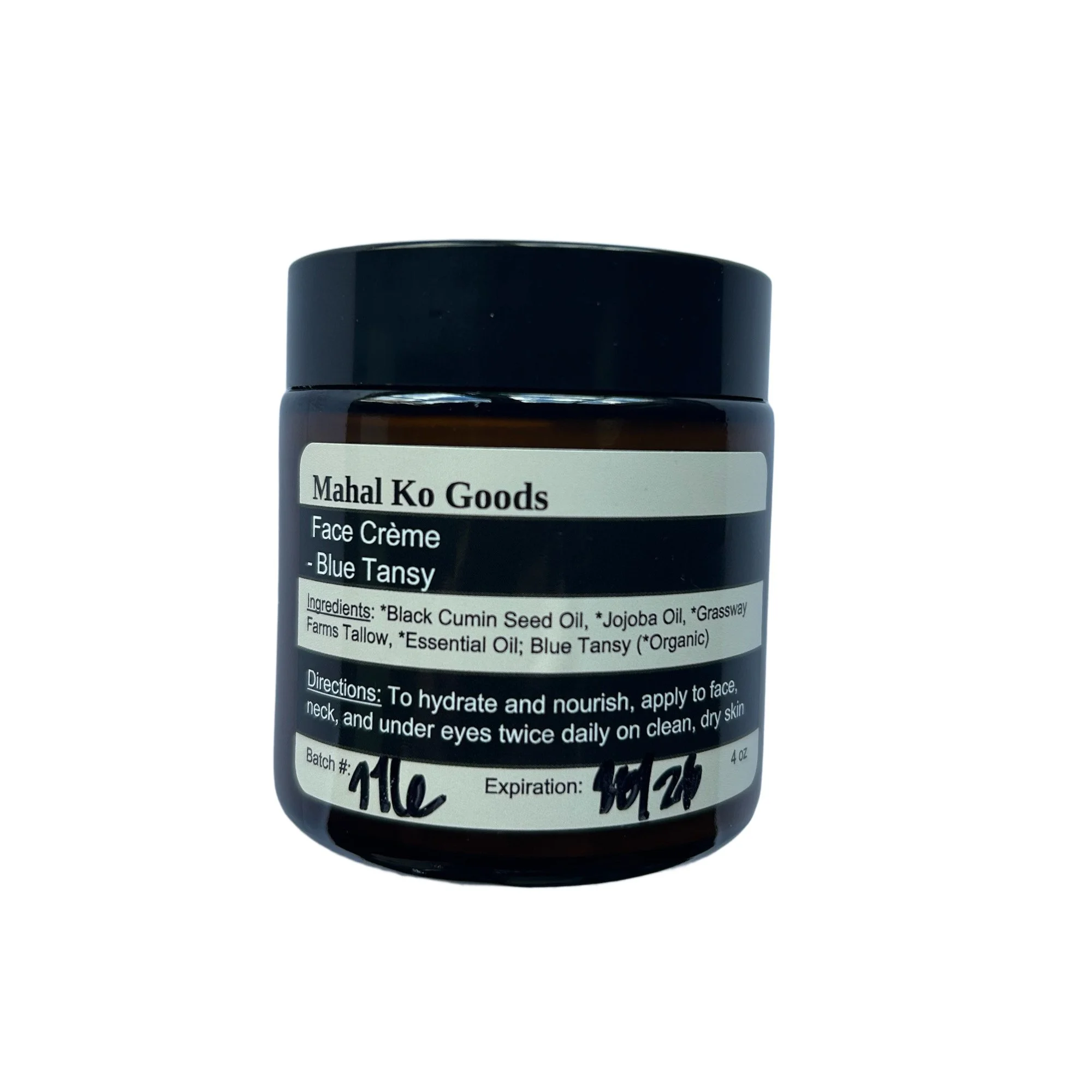 tallow face crème, blue tansy (4oz)  | Mahal Ko Goods