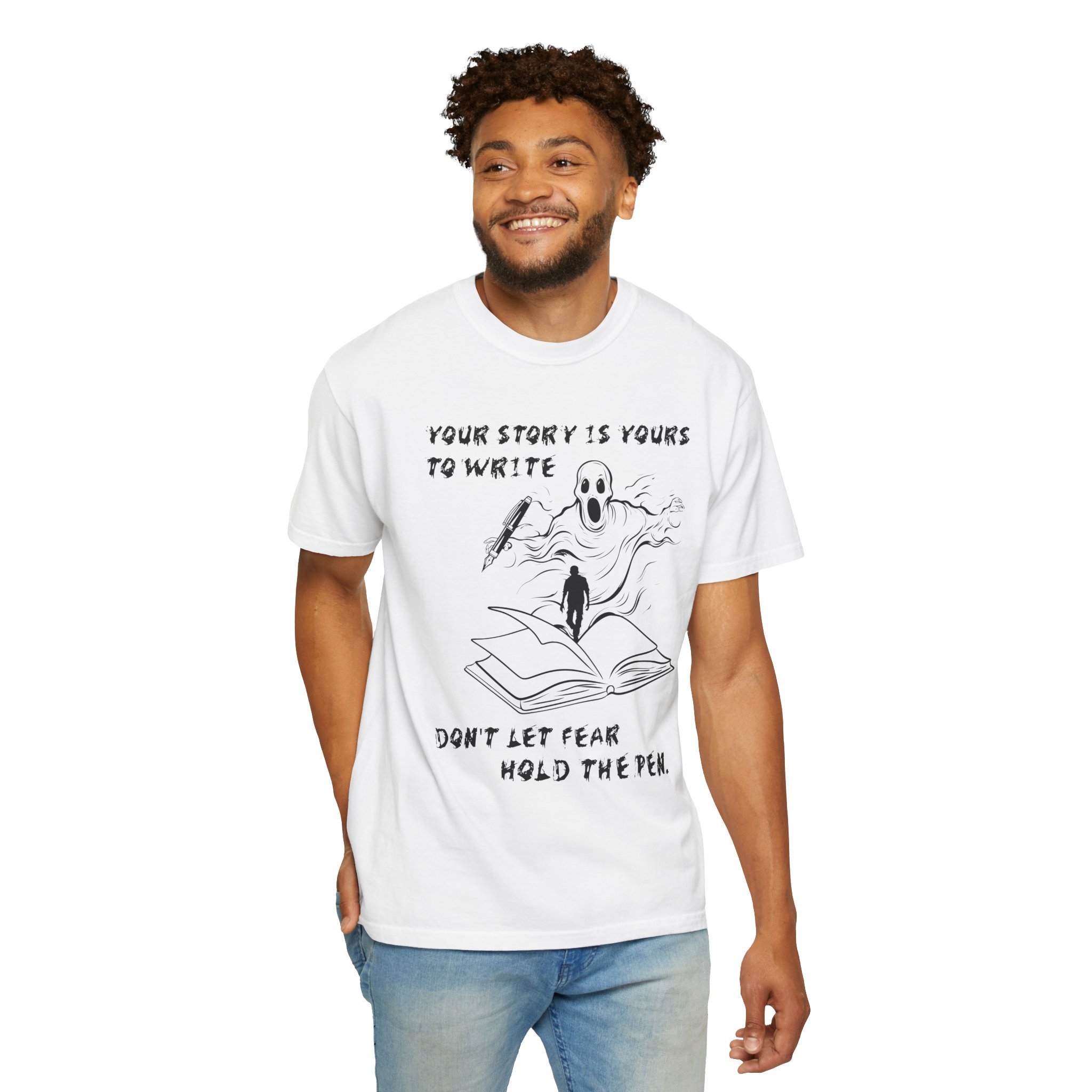 Your Story Is Yours To Write - T-Shirt White - Model Front.png