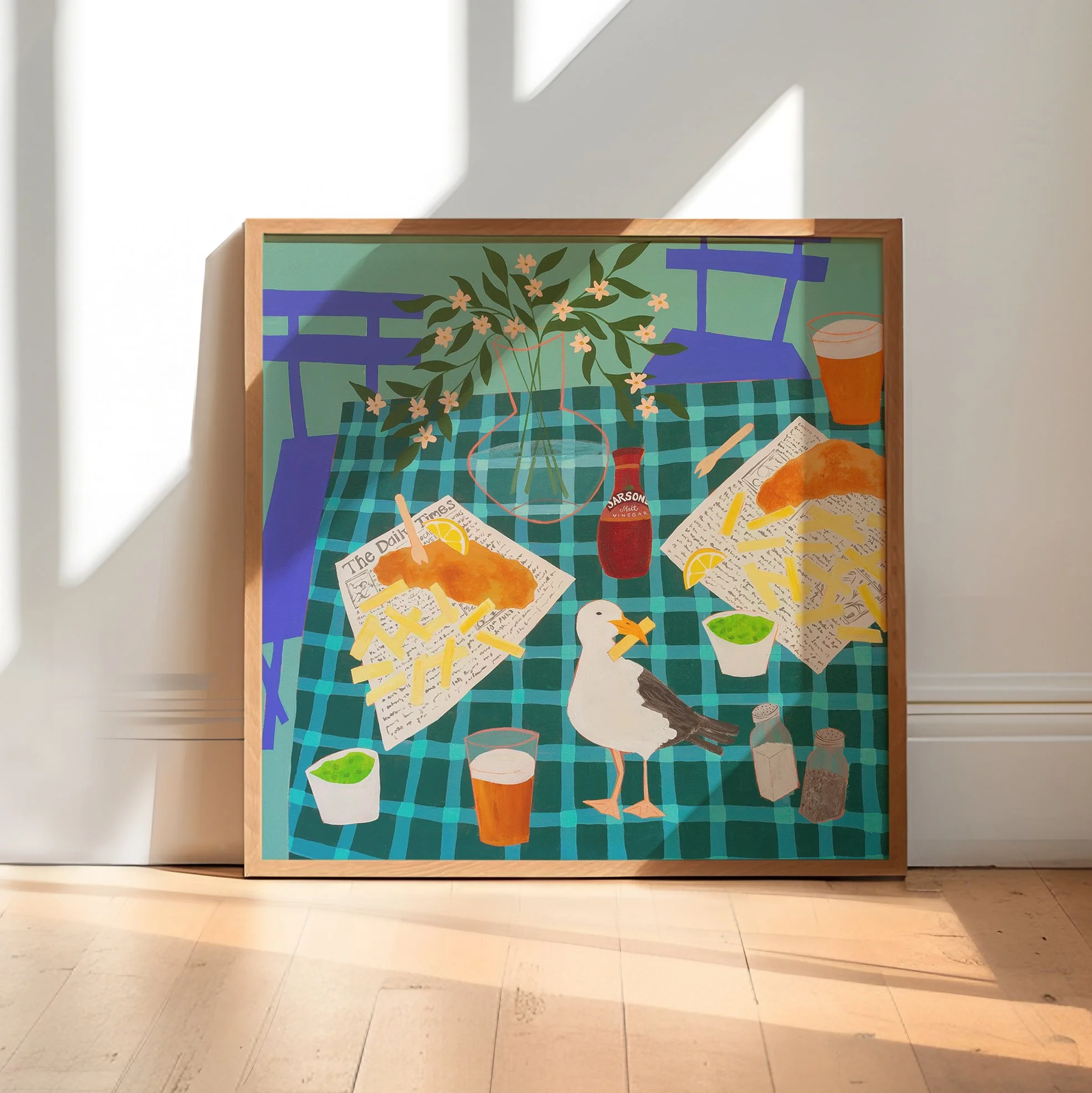Seaside Fish & Chips Print