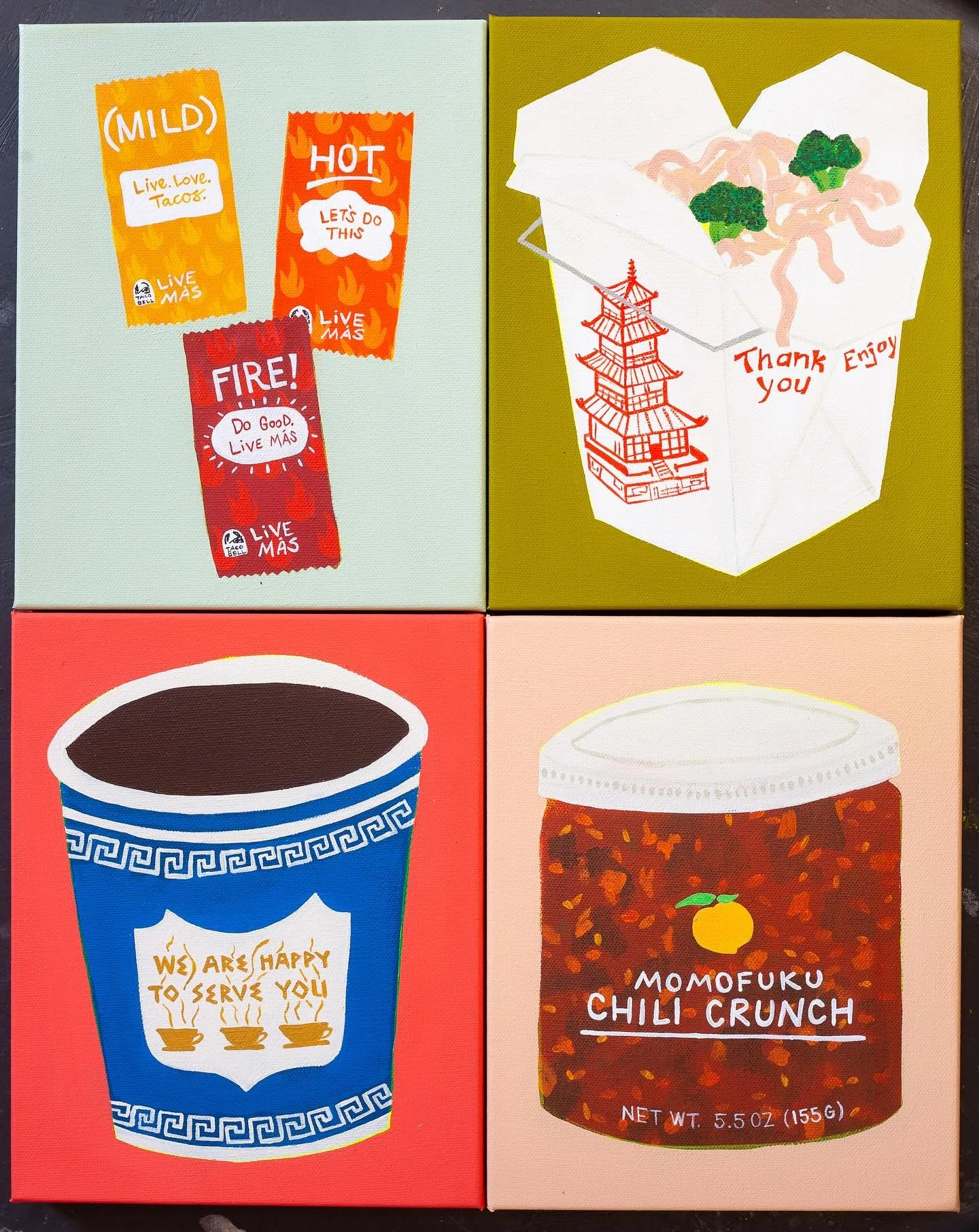 Painting some minis for @theotherartfair Brooklyn! Which one are you grabbing?