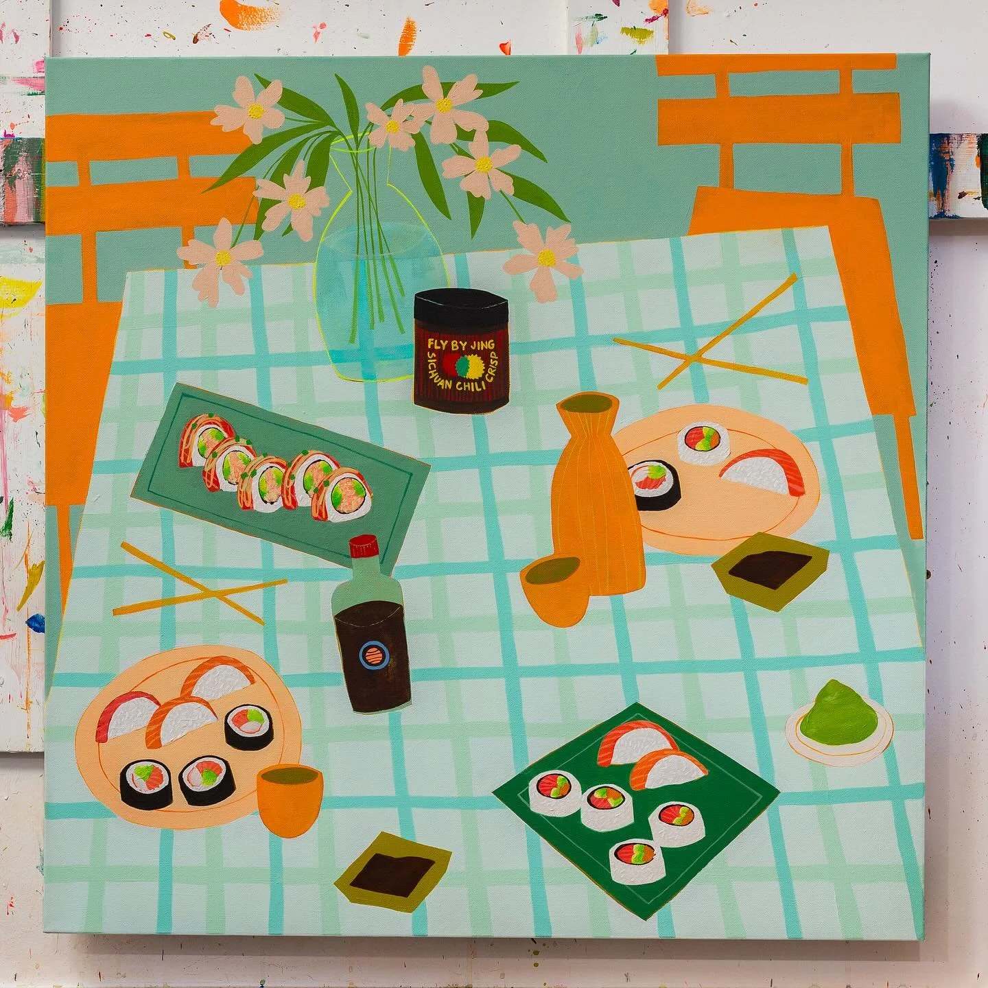 I love painting sushi. Another fun commission I got to work on this week. 🍣 🥢