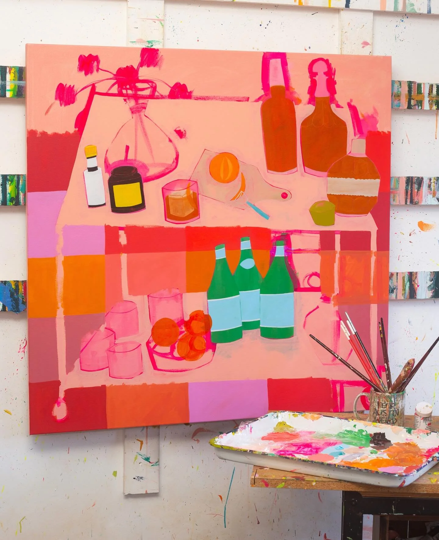 Old Fashioned bar cart commission in progress. 🥃